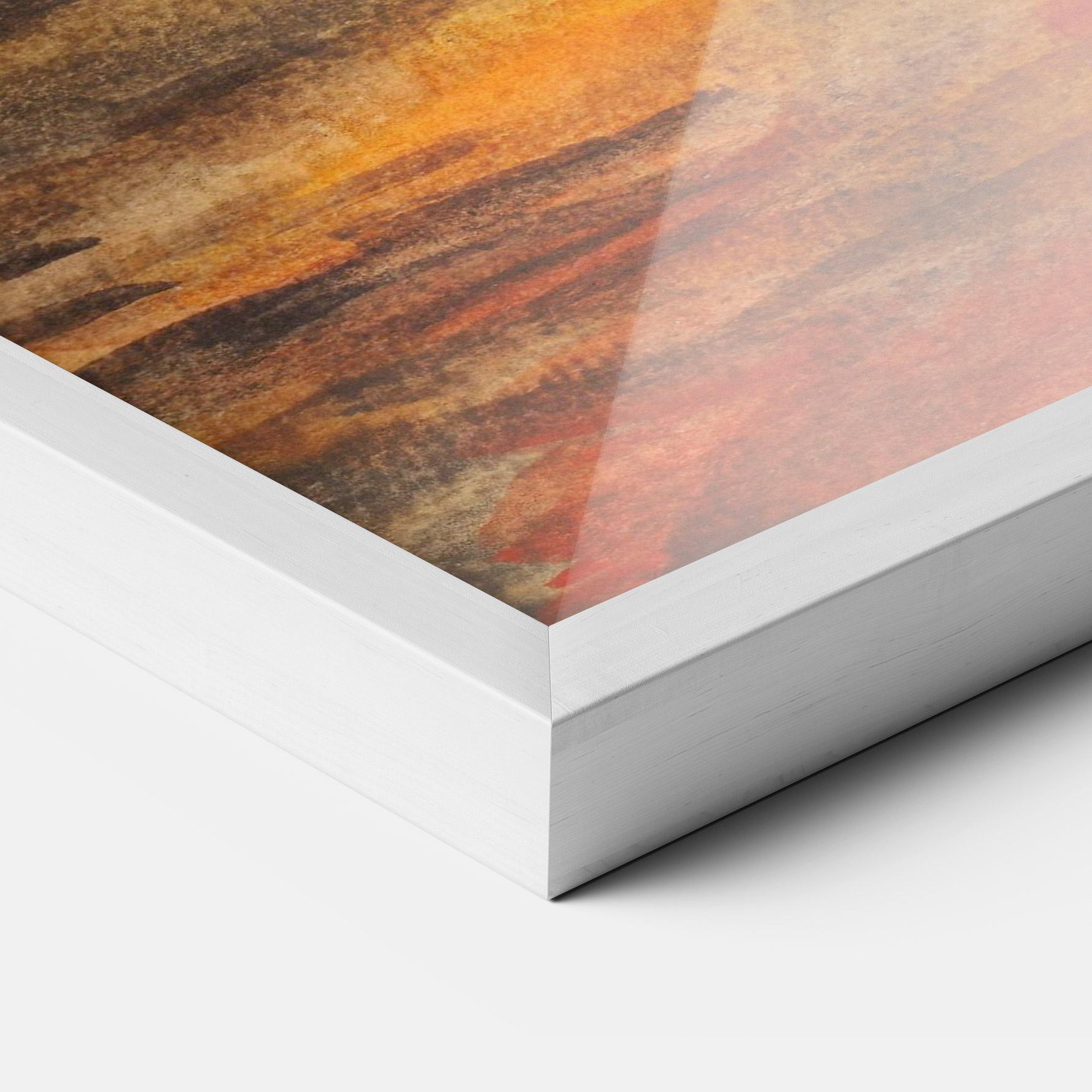 Poster Înrămat Watercolor Sunset Painting mockup 3