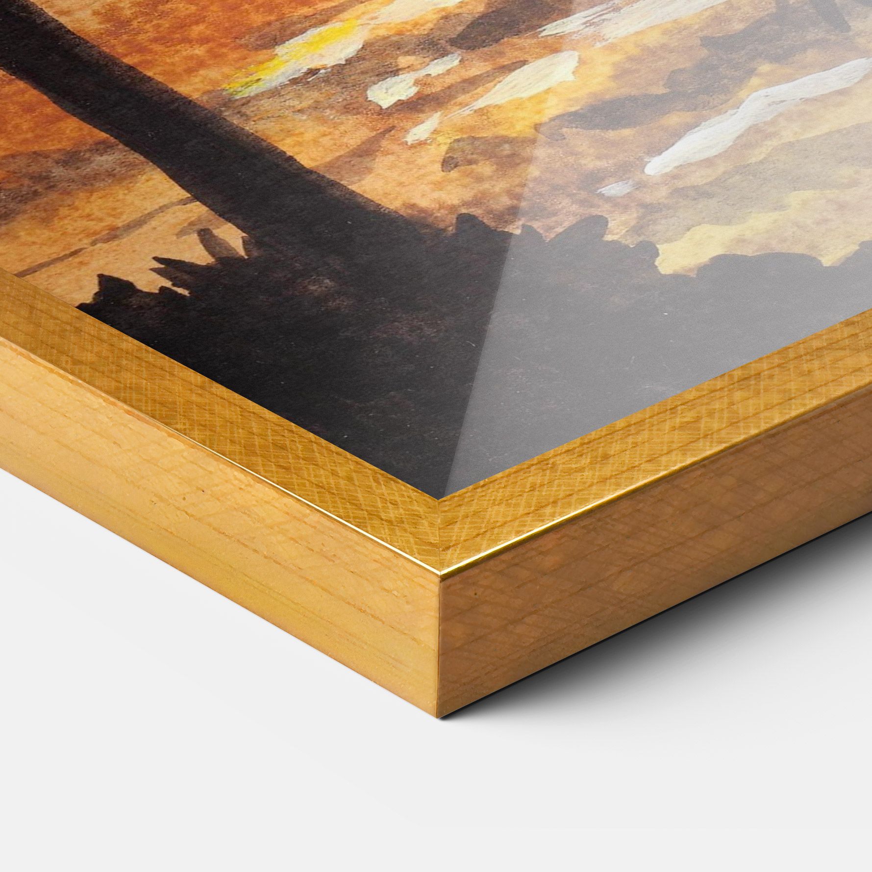 Watercolor Painting Sunrise mockup 3