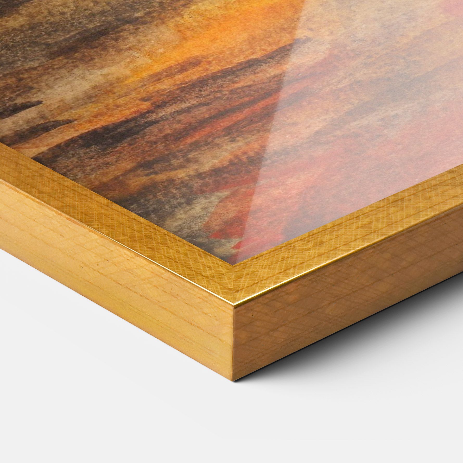 Watercolor Sunset Painting mockup 3