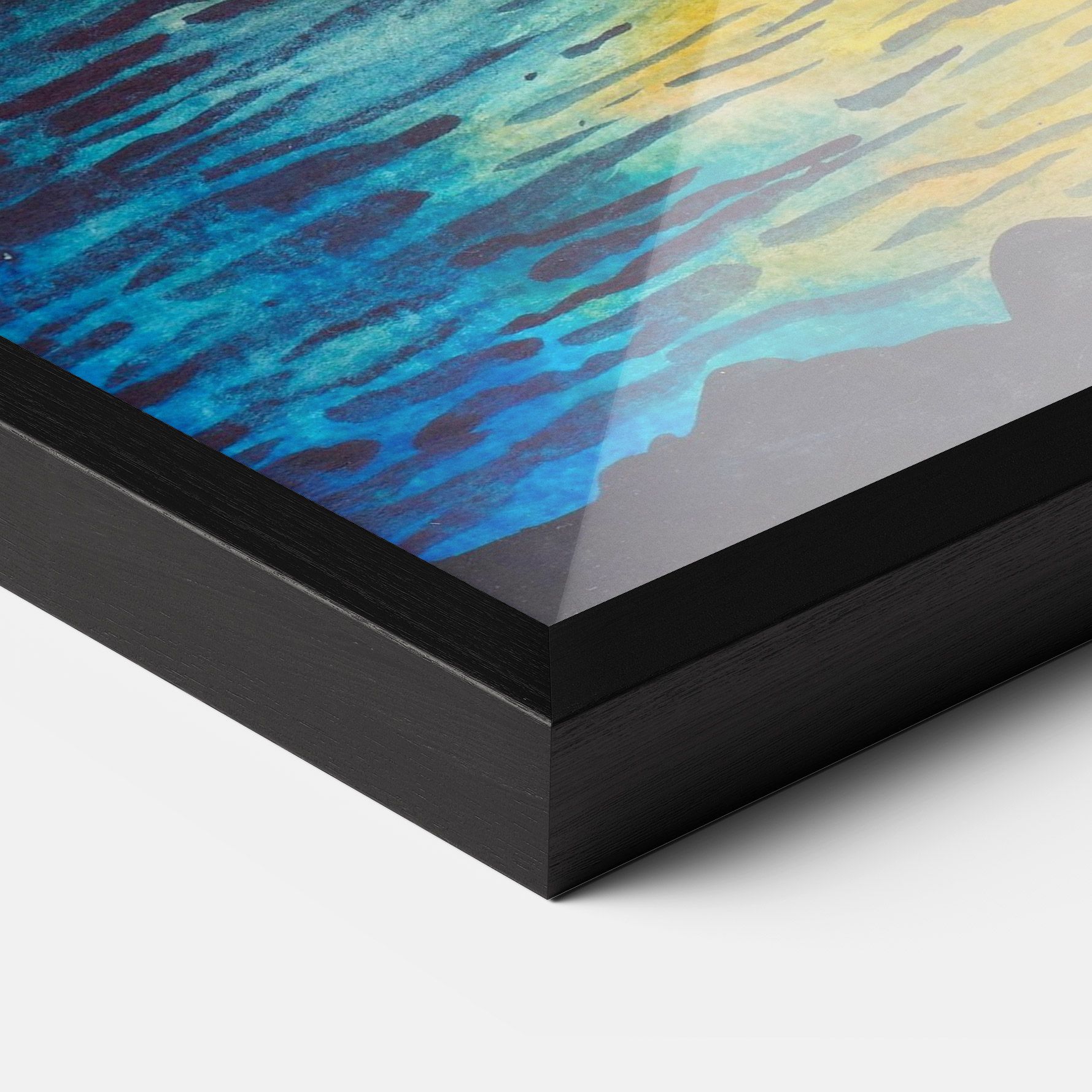 Sunset Landscape Watercolor mockup 3