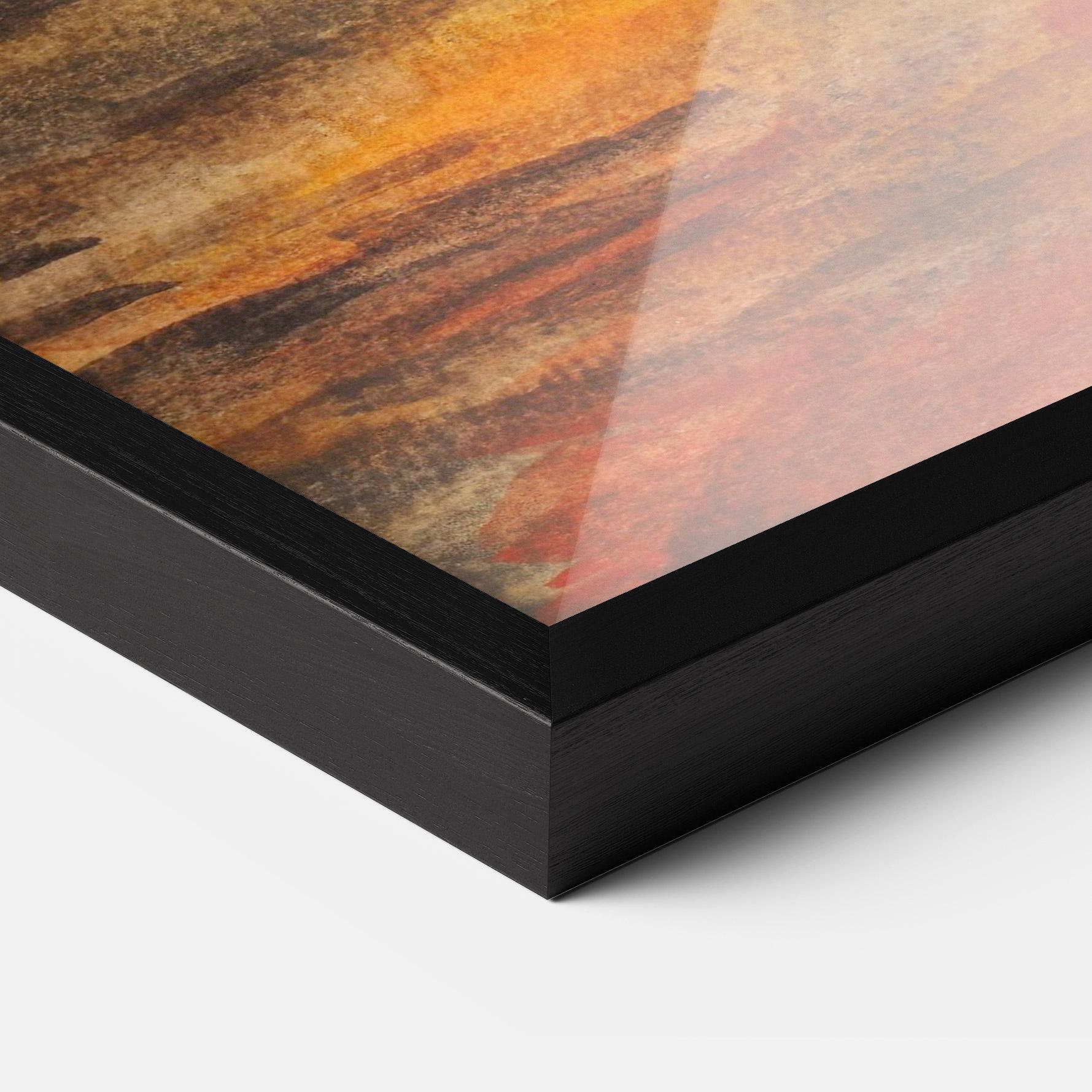 Poster Înrămat Watercolor Sunset Painting mockup 3