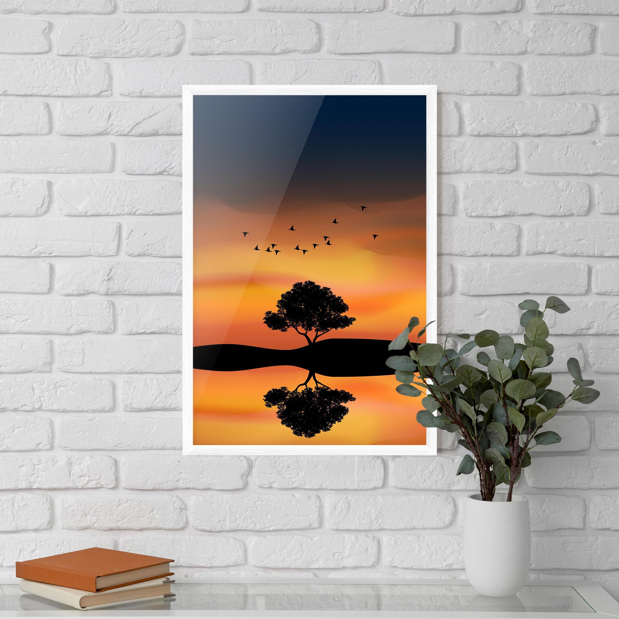 Poster Înrămat Sundown Reflection mockup 5