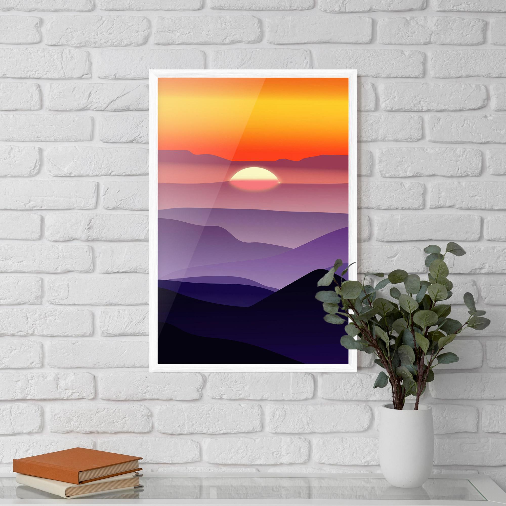 Poster Înrămat Sunset Purple mockup 5
