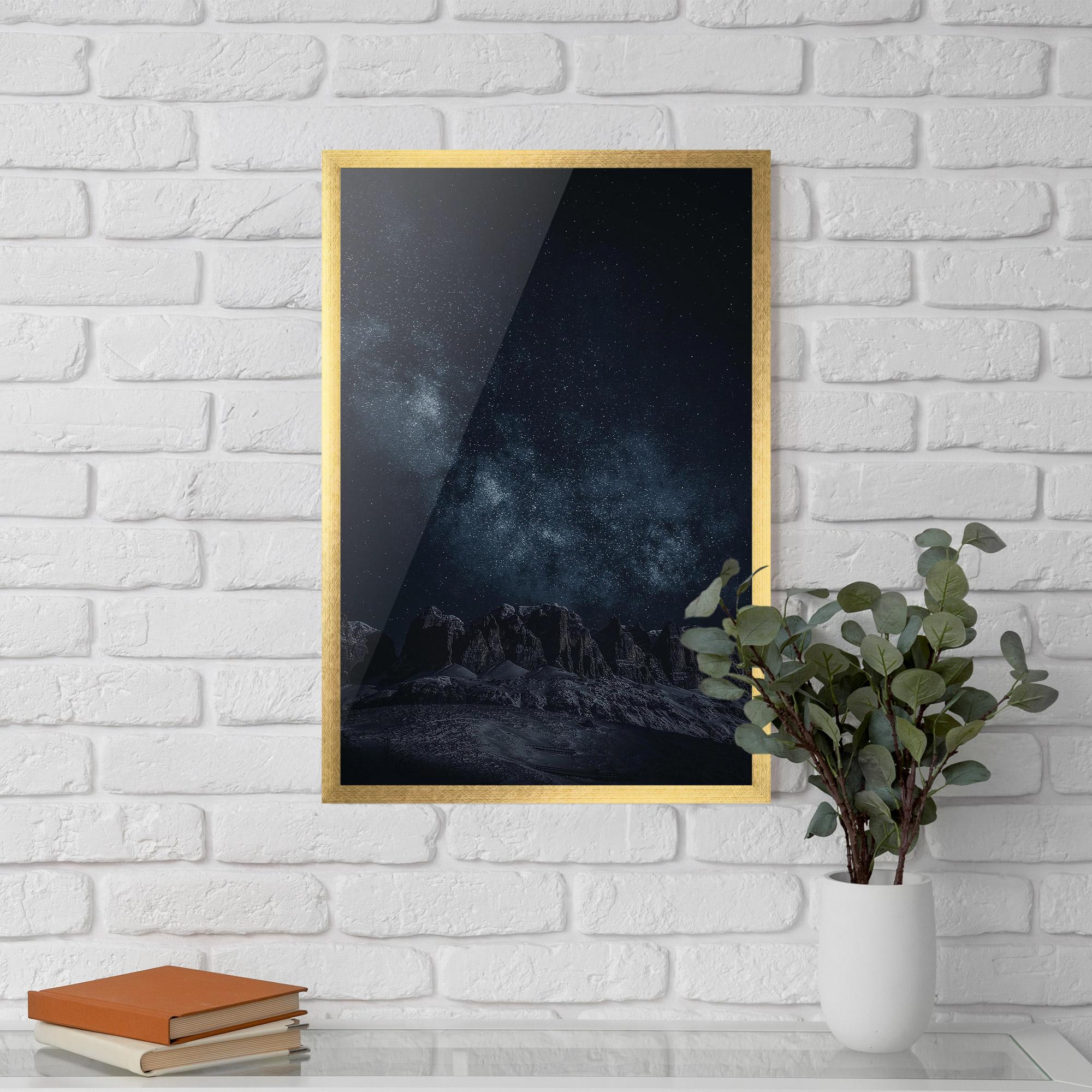 Poster Înrămat Galactic Sky mockup 5