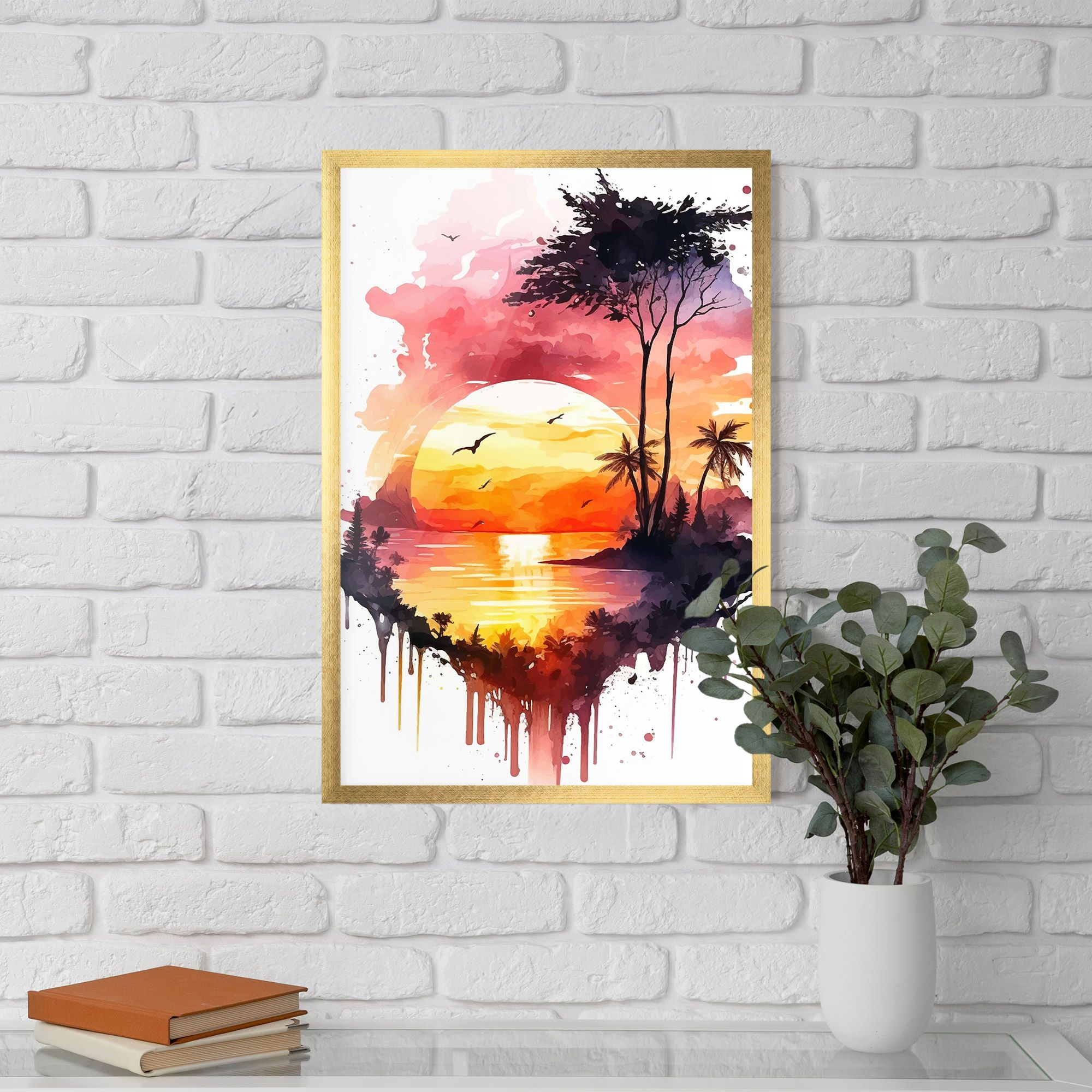 Purple Sunset Art mockup 5