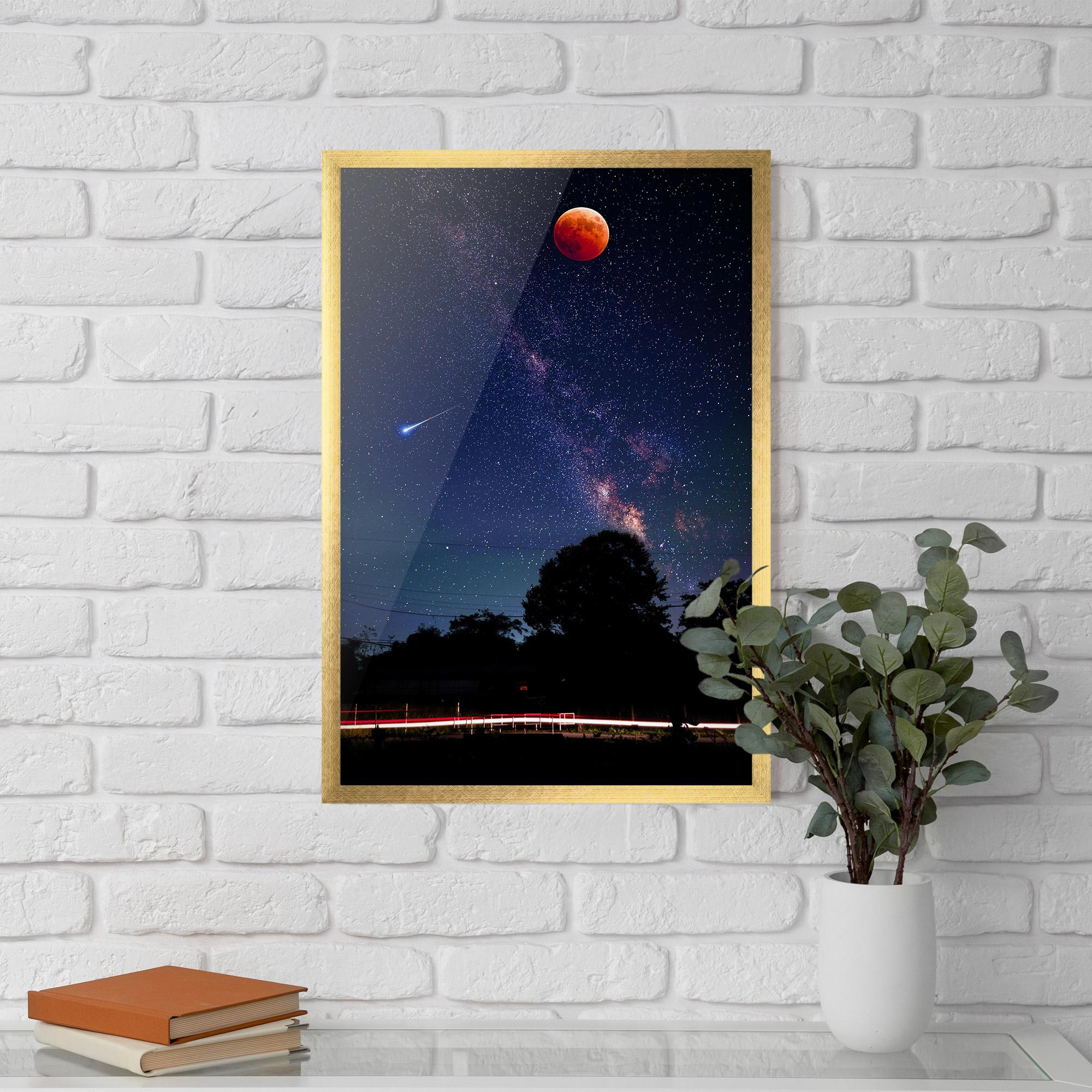 Poster Înrămat Red Moon mockup 5