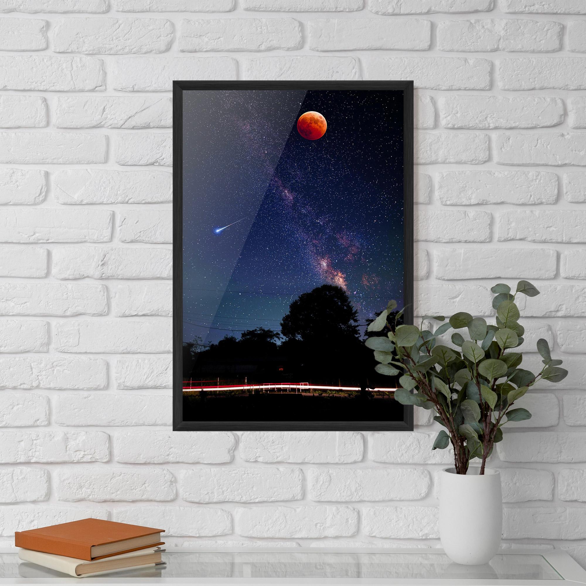 Poster Înrămat Red Moon mockup 5