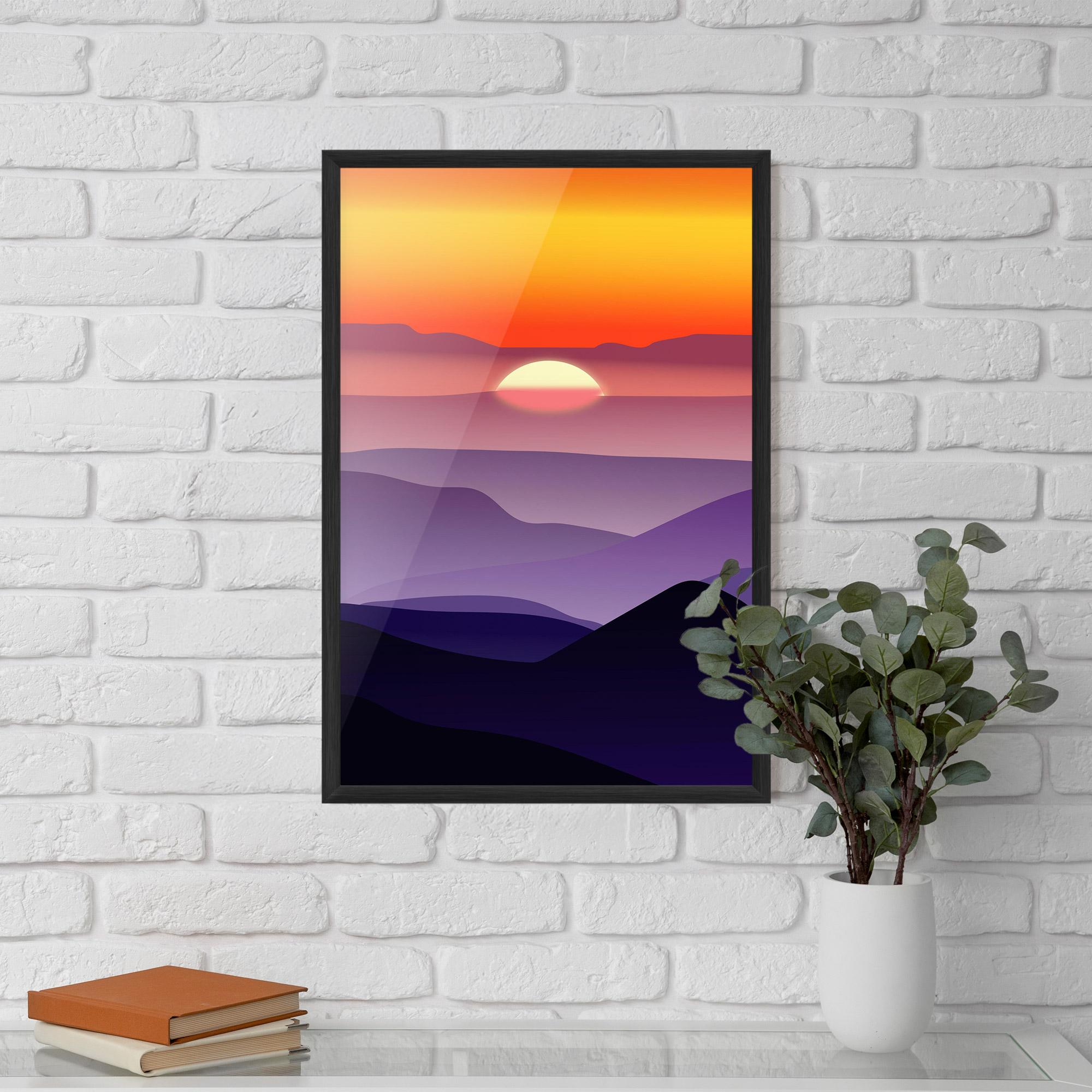 Poster Înrămat Sunset Purple mockup 5