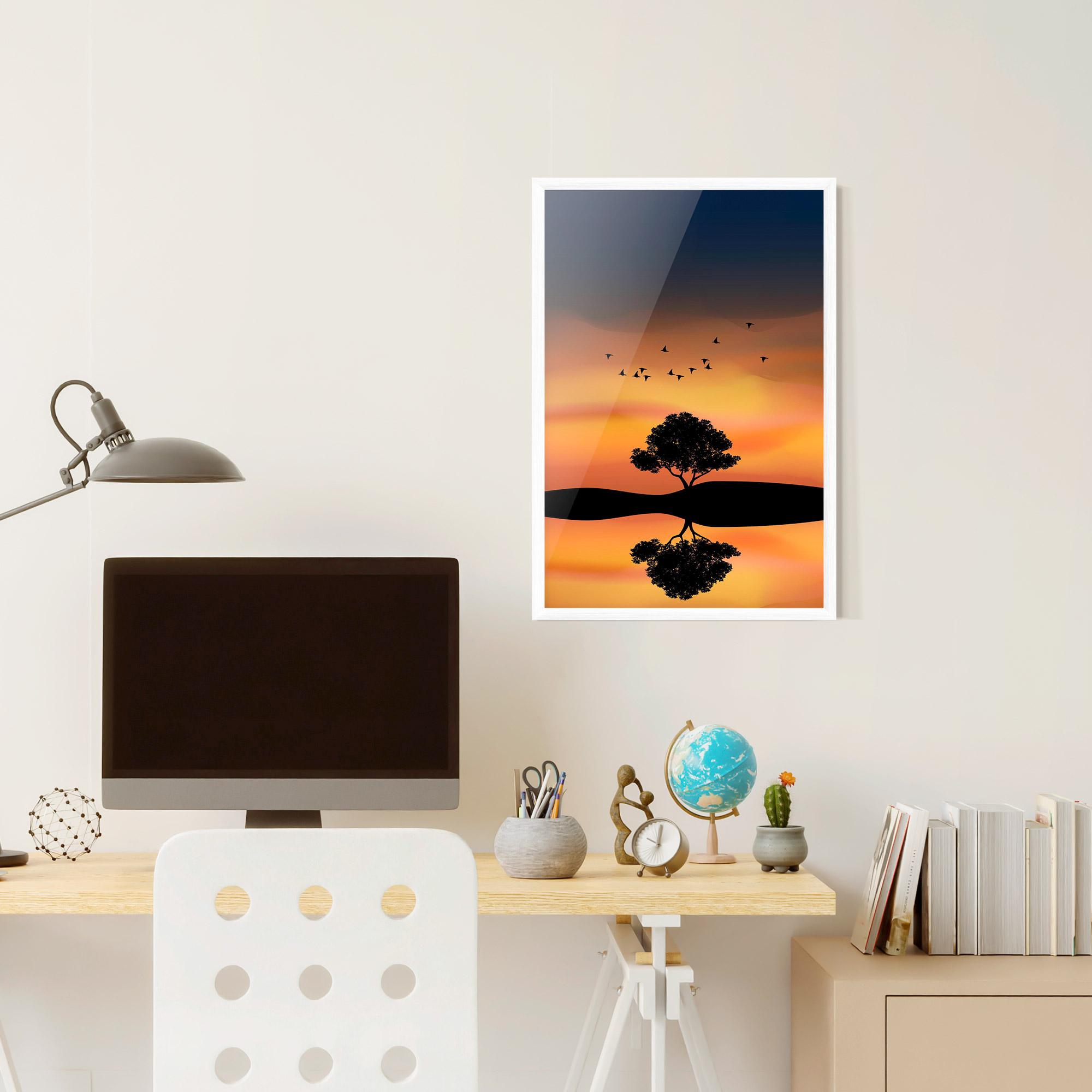 Poster Înrămat Sundown Reflection mockup 6