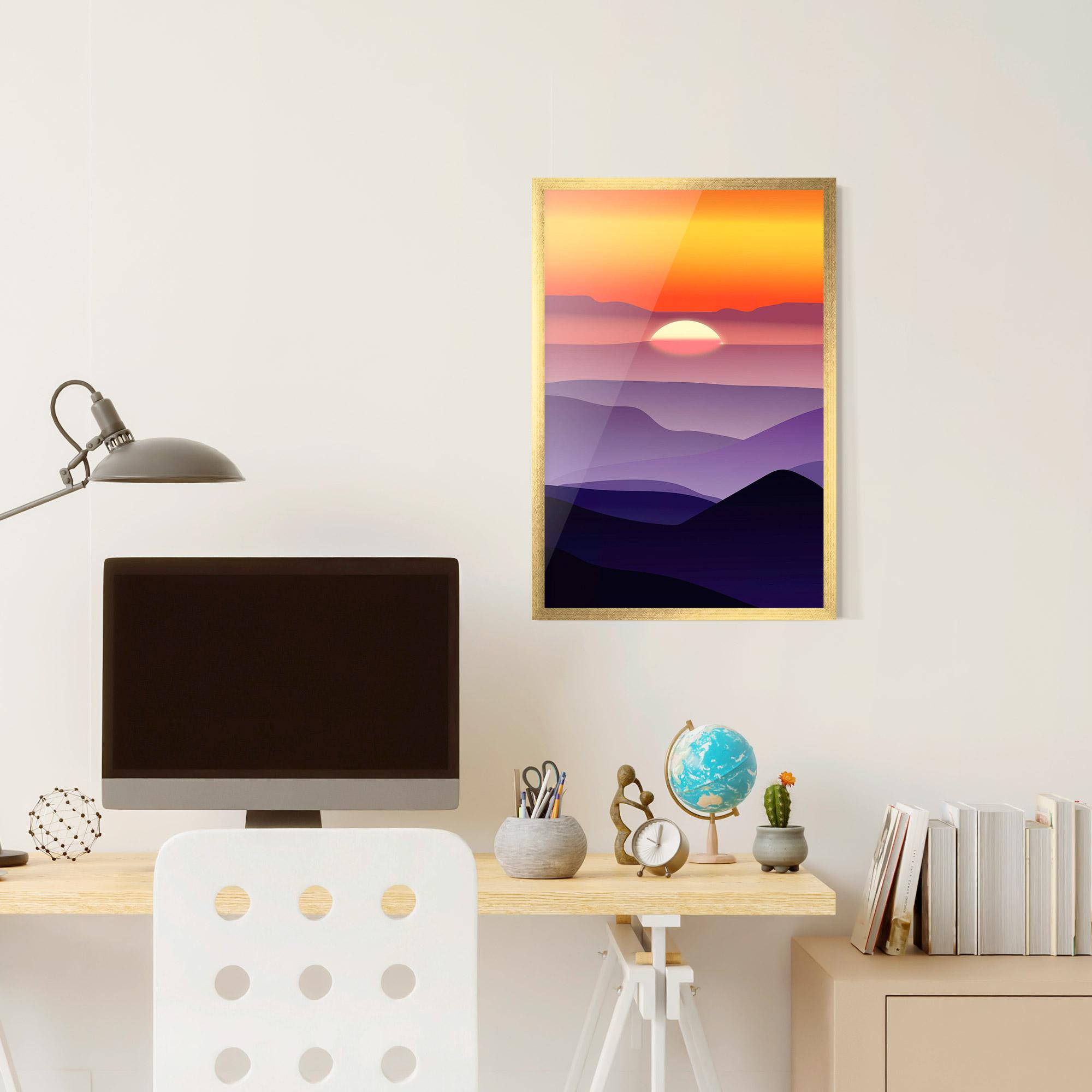 Poster Înrămat Sunset Purple mockup 6