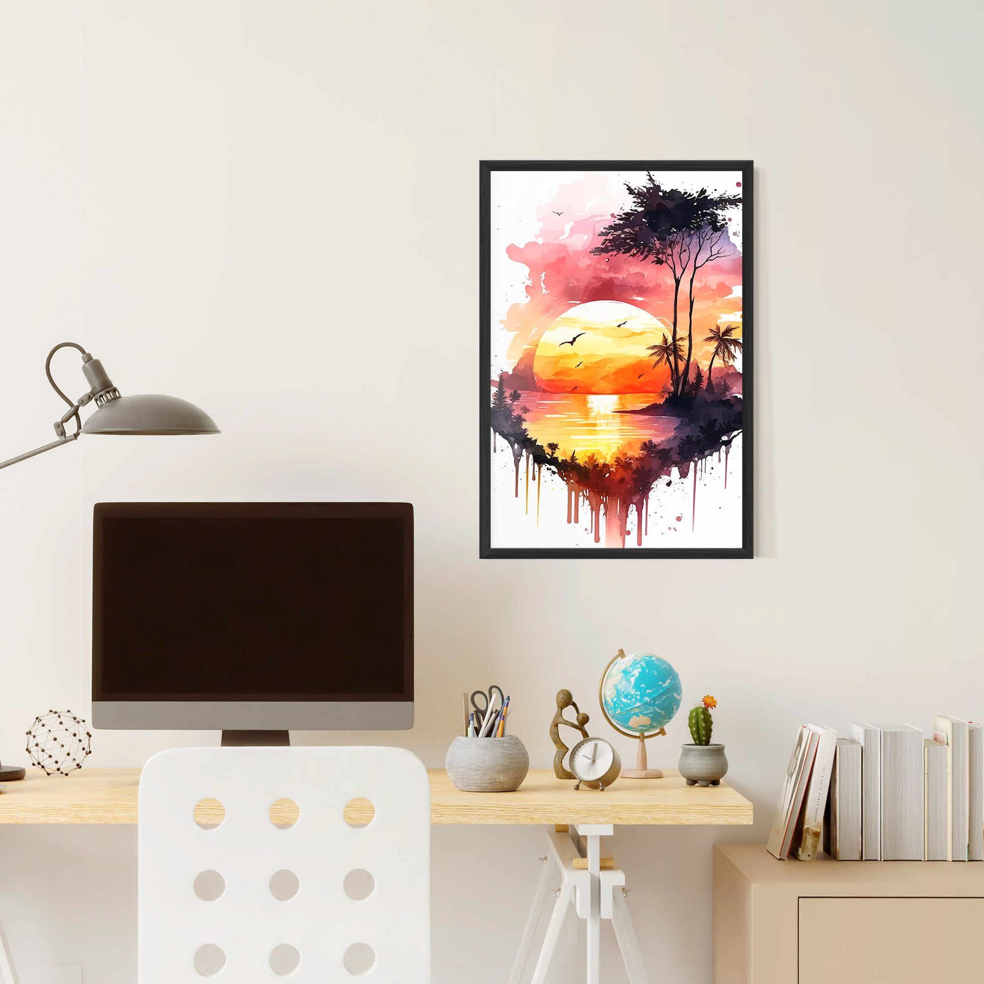 Purple Sunset Art mockup 6