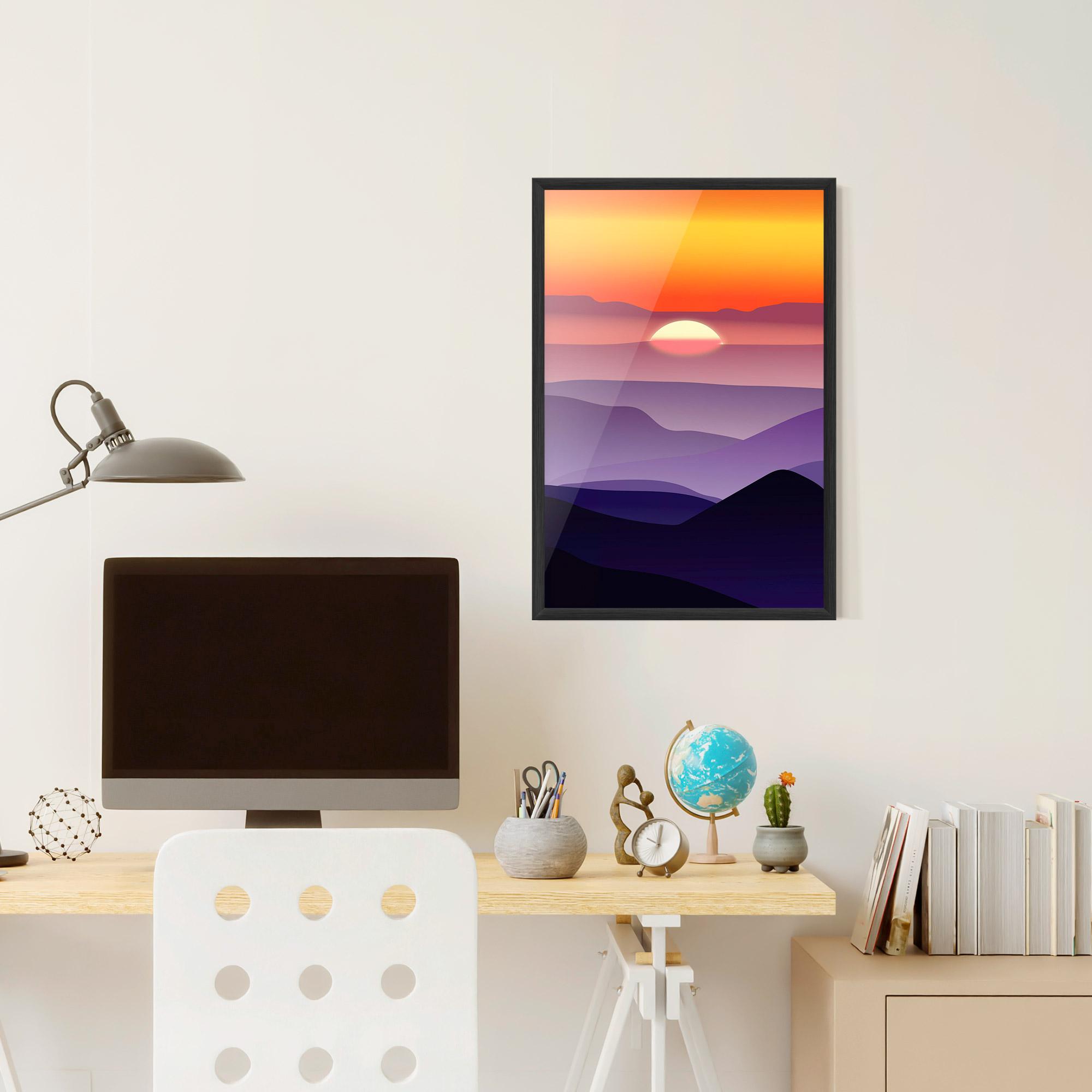 Poster Înrămat Sunset Purple mockup 6