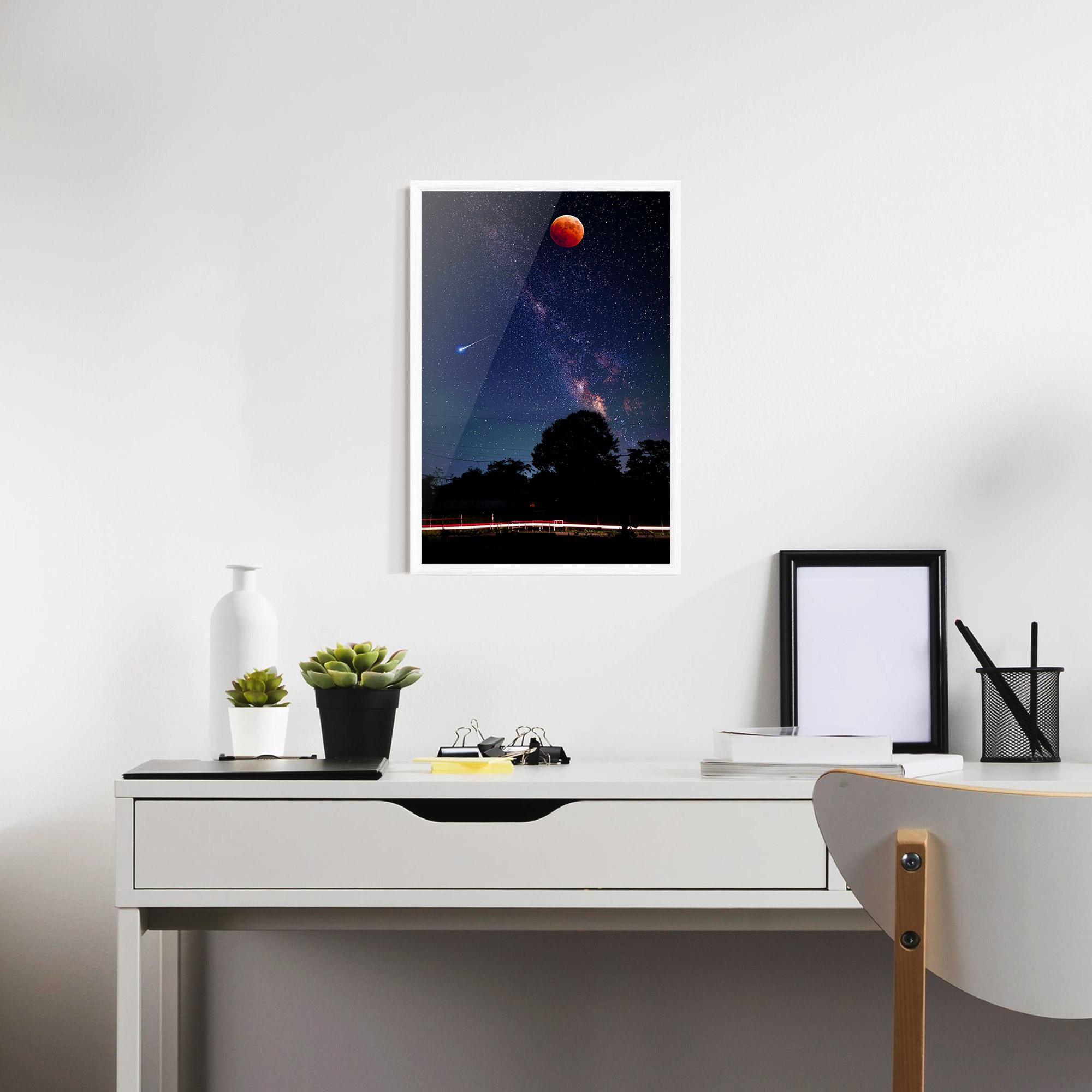 Poster Înrămat Red Moon mockup 7
