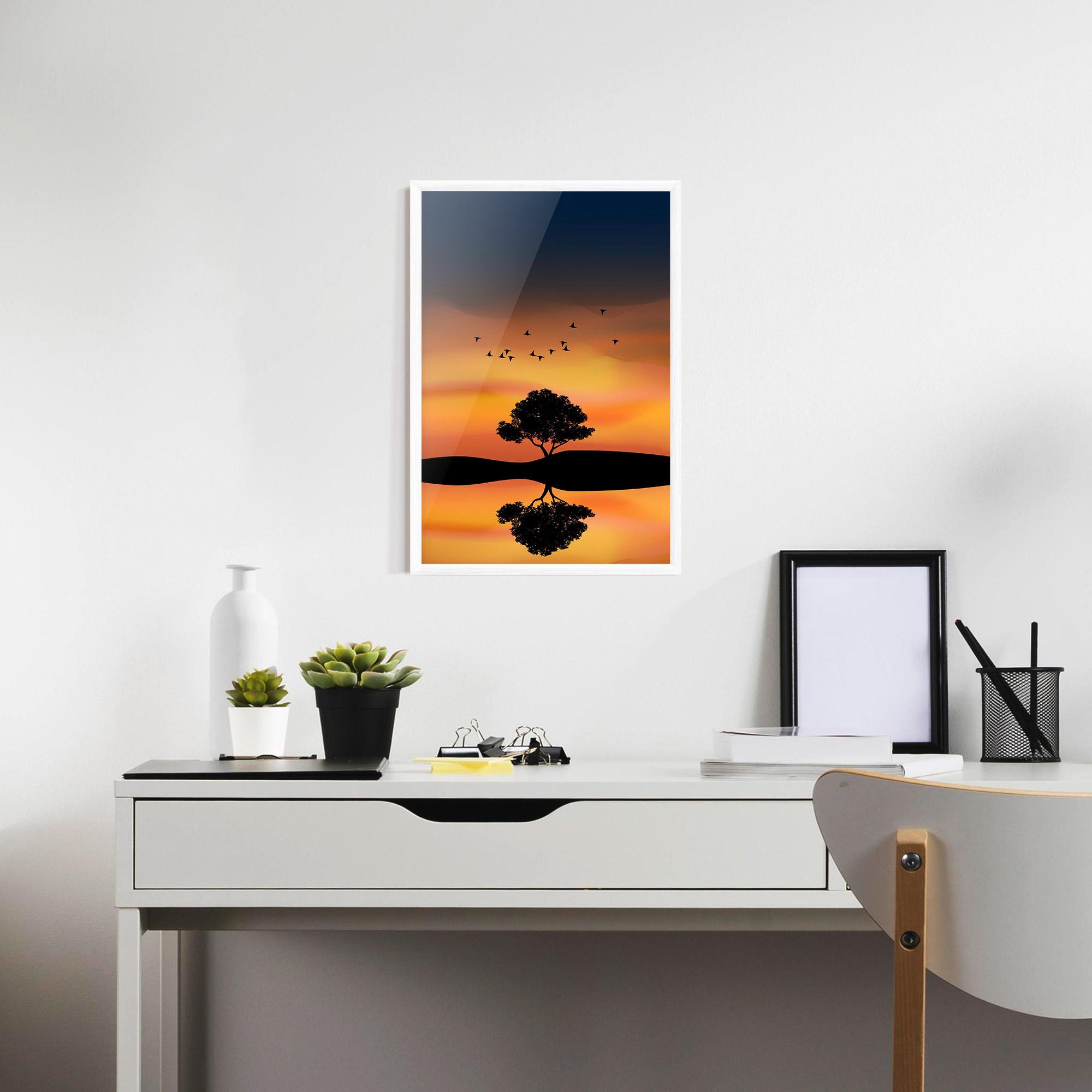 Poster Înrămat Sundown Reflection mockup 7