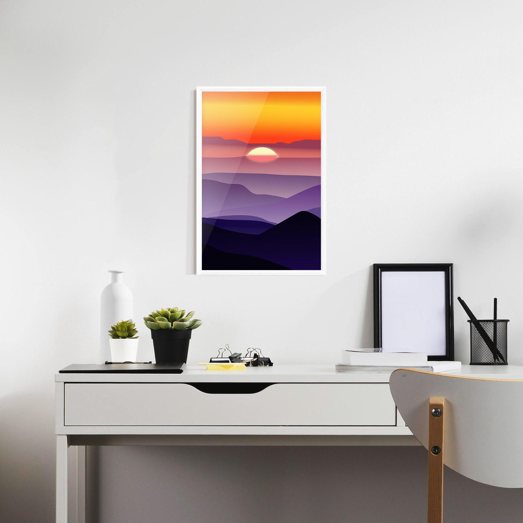 Poster Înrămat Sunset Purple mockup 7