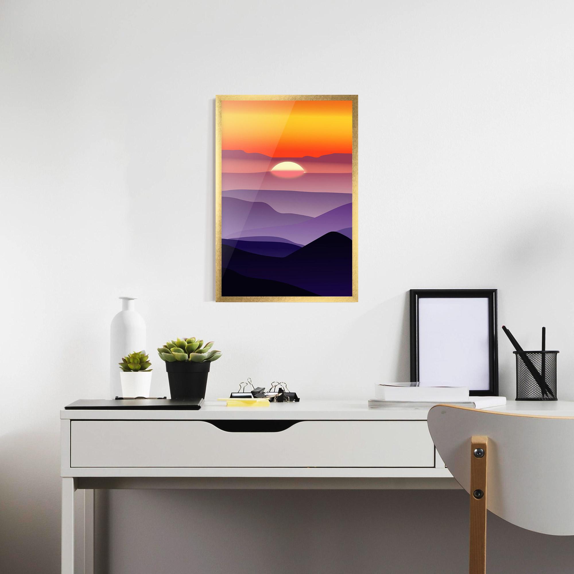 Poster Înrămat Sunset Purple mockup 7