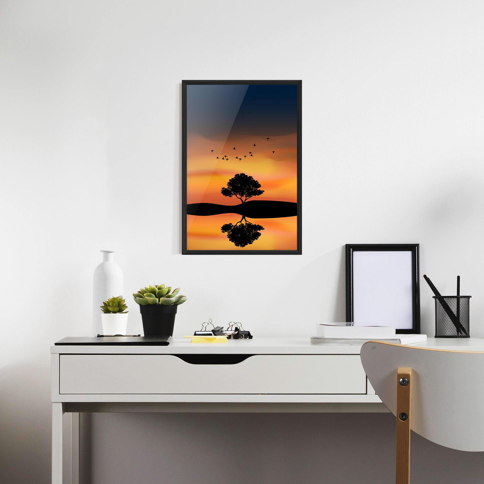 Poster Înrămat Sundown Reflection mockup 7
