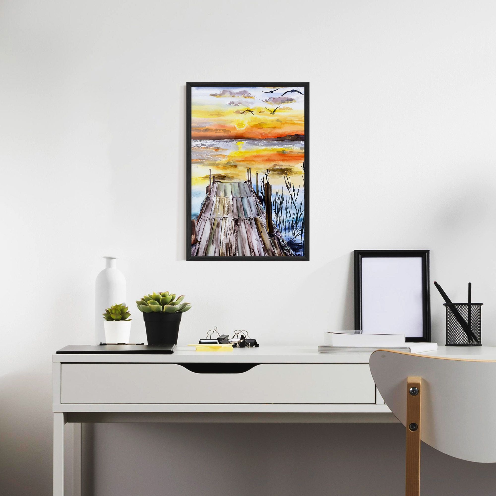 Watercolor Sunset mockup 7