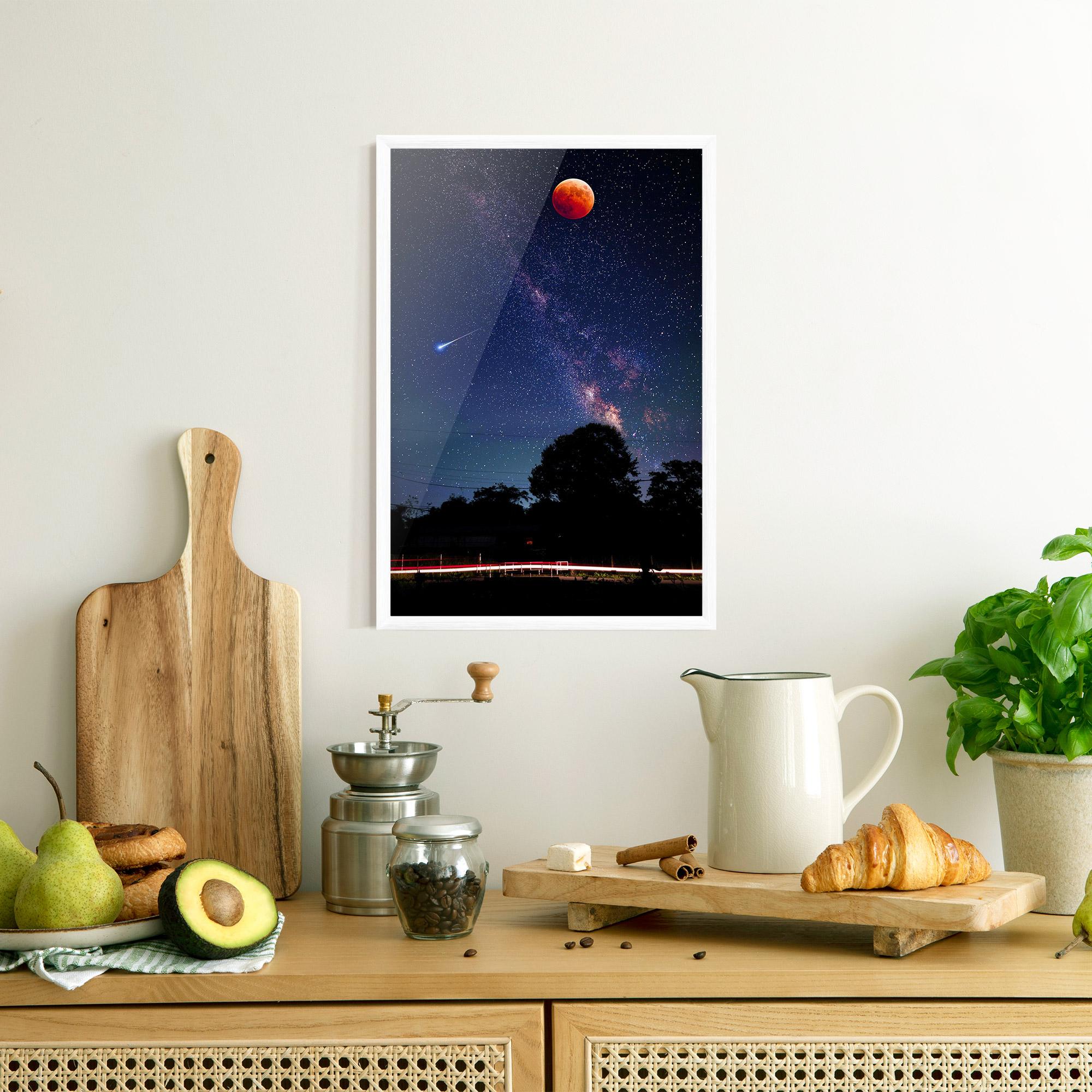 Poster Înrămat Red Moon mockup 8