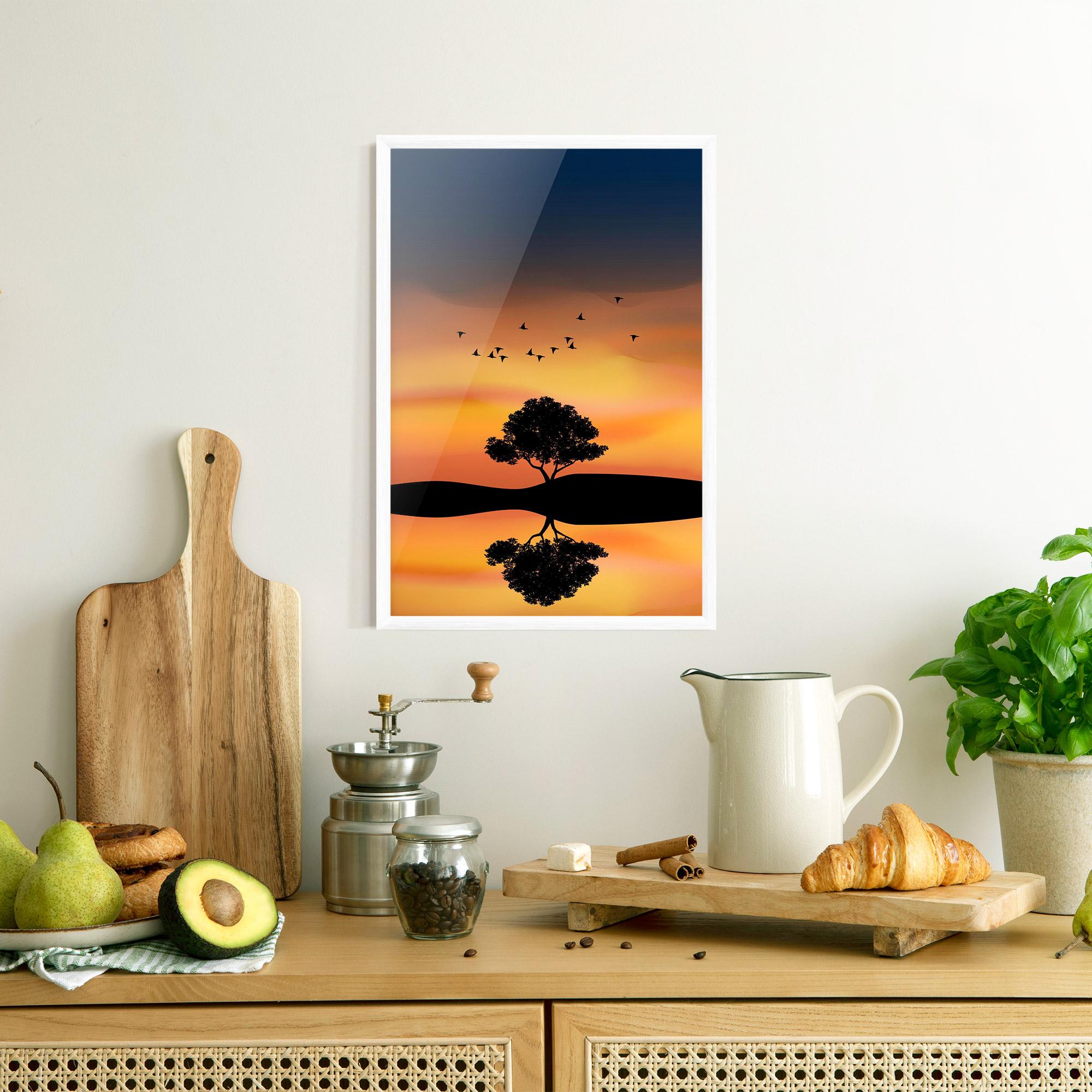 Poster Înrămat Sundown Reflection mockup 8
