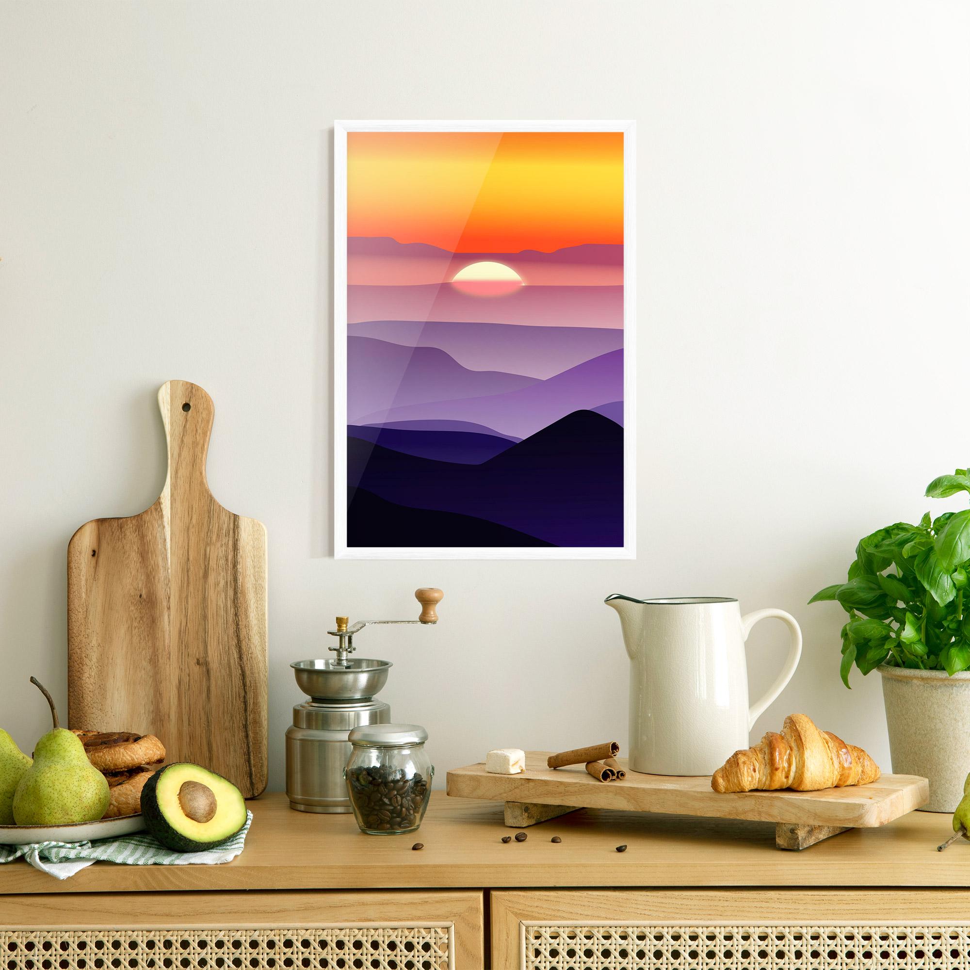 Poster Înrămat Sunset Purple mockup 8