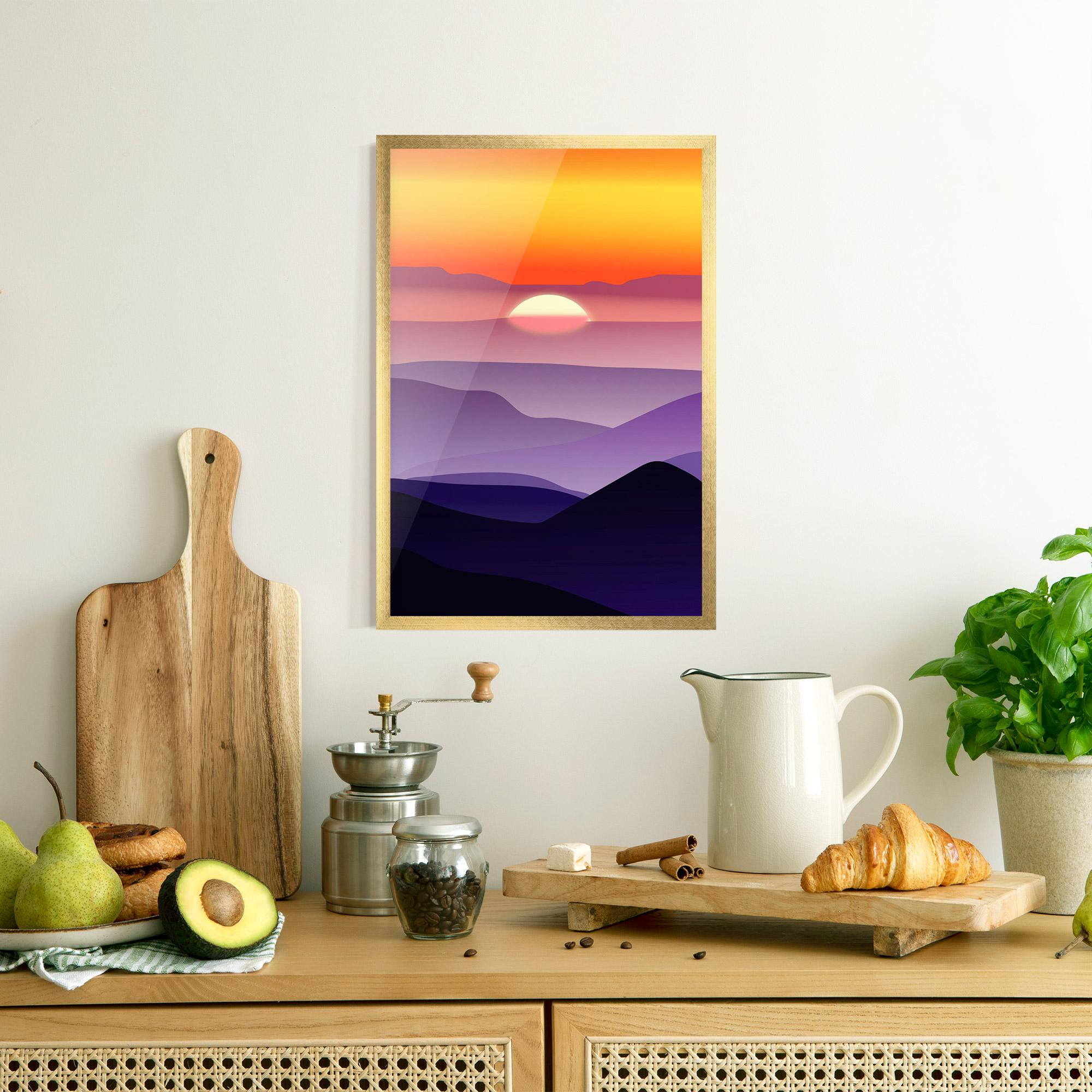 Poster Înrămat Sunset Purple mockup 8