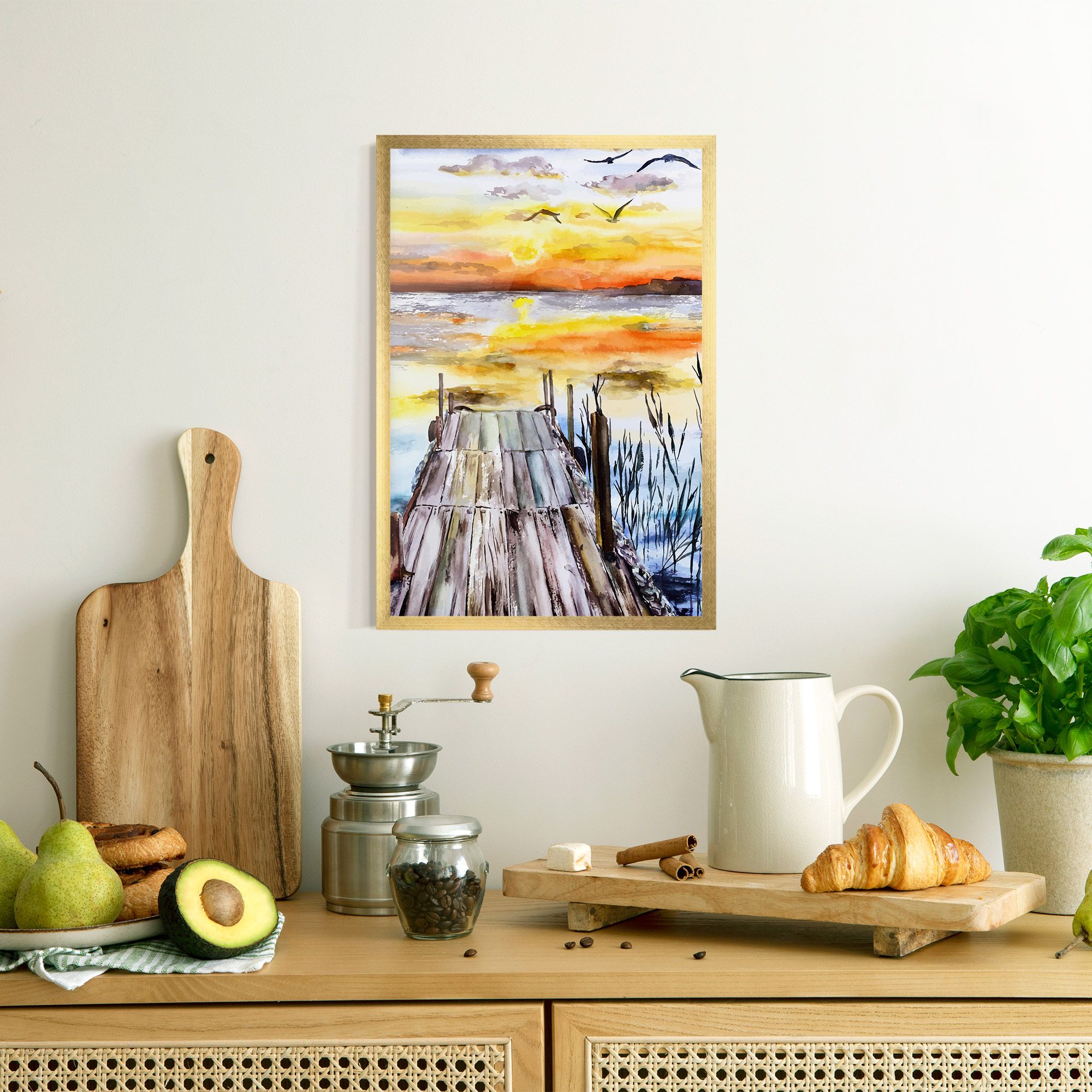 Watercolor Sunset mockup 8