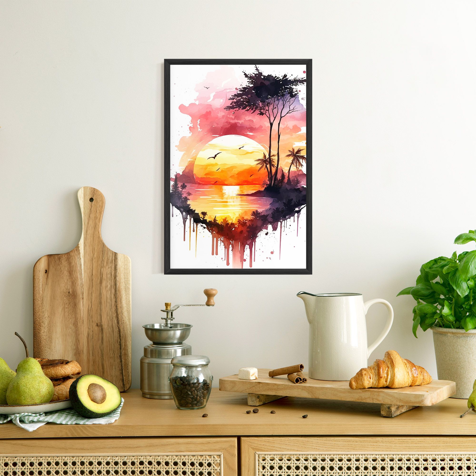 Purple Sunset Art mockup 8