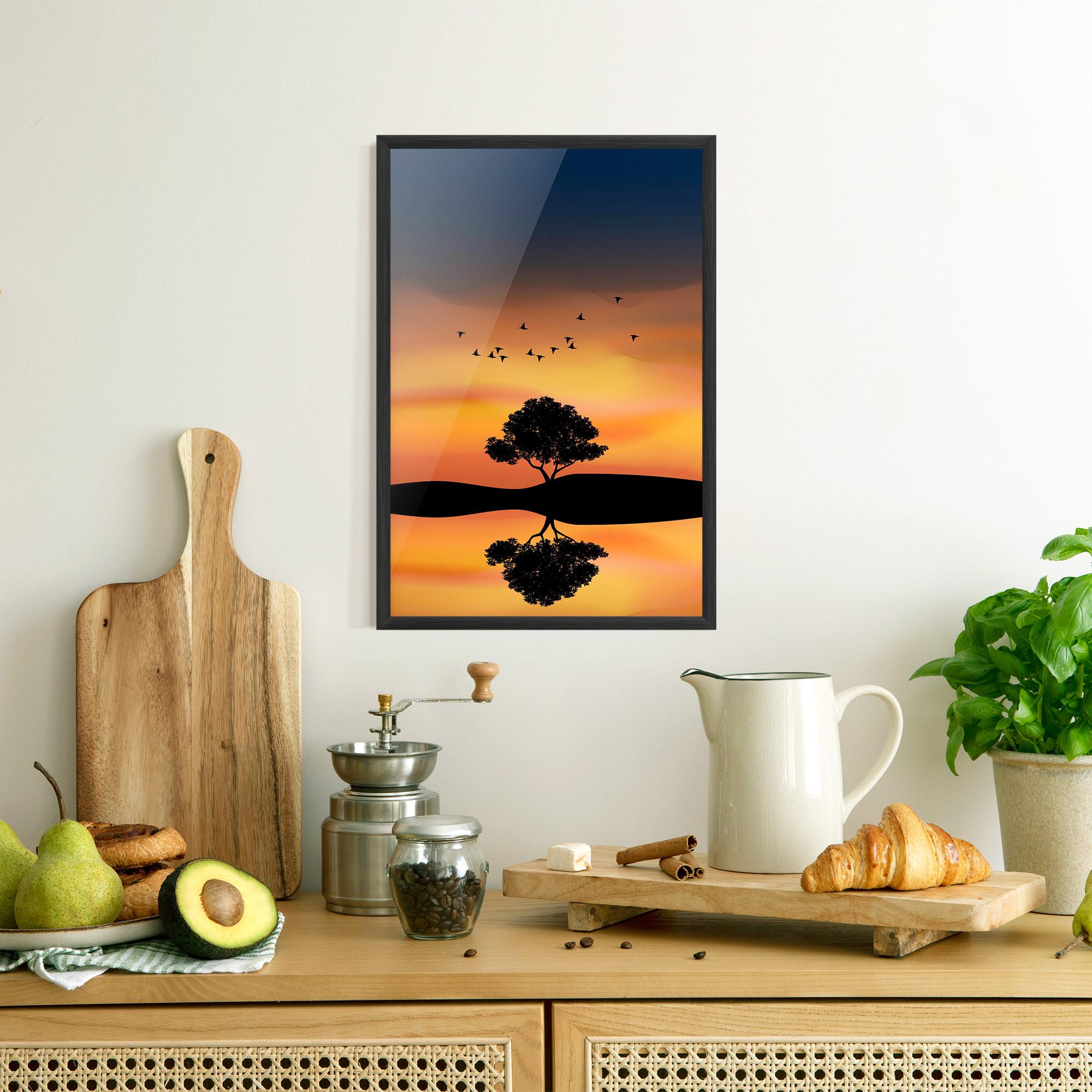 Poster Înrămat Sundown Reflection mockup 8