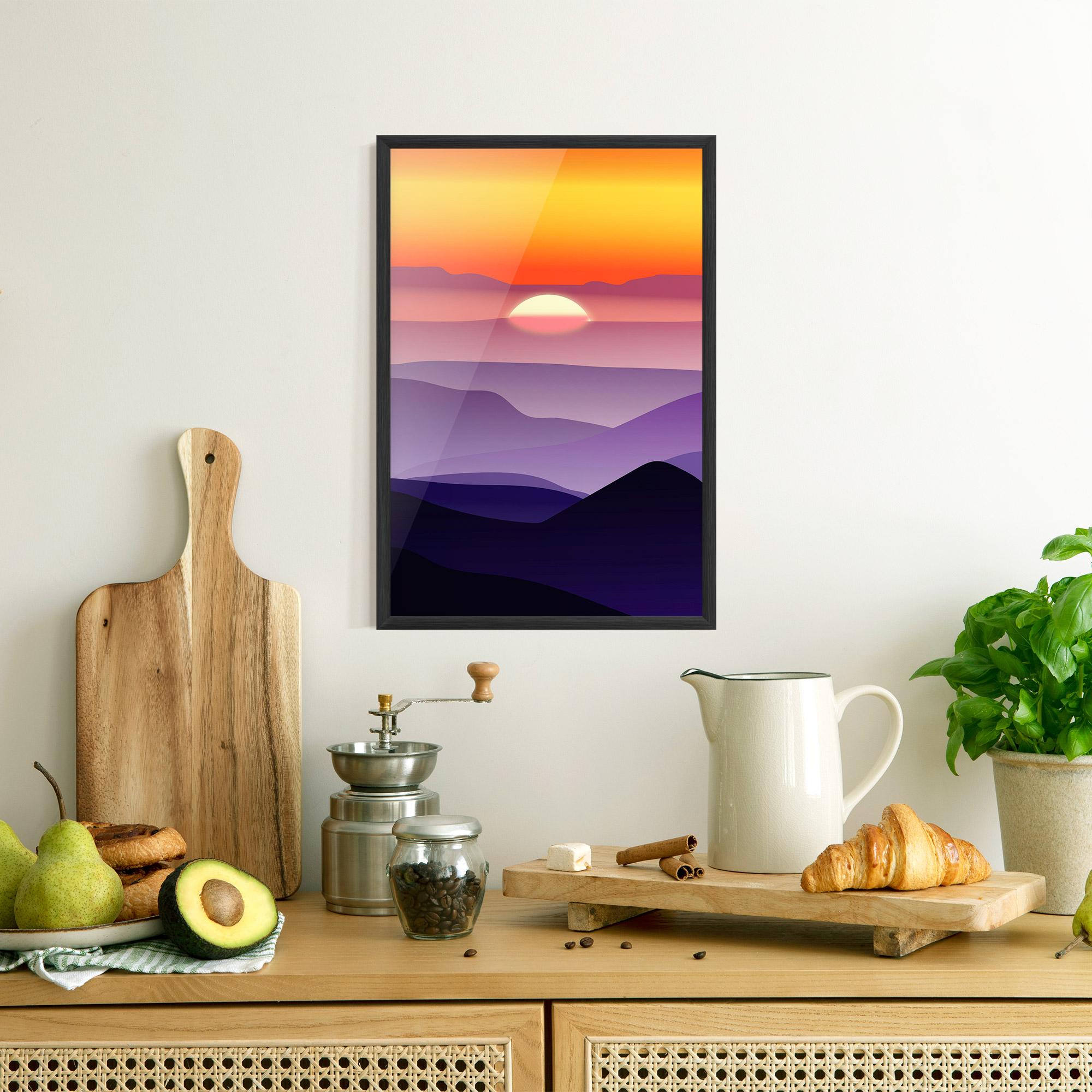 Poster Înrămat Sunset Purple mockup 8