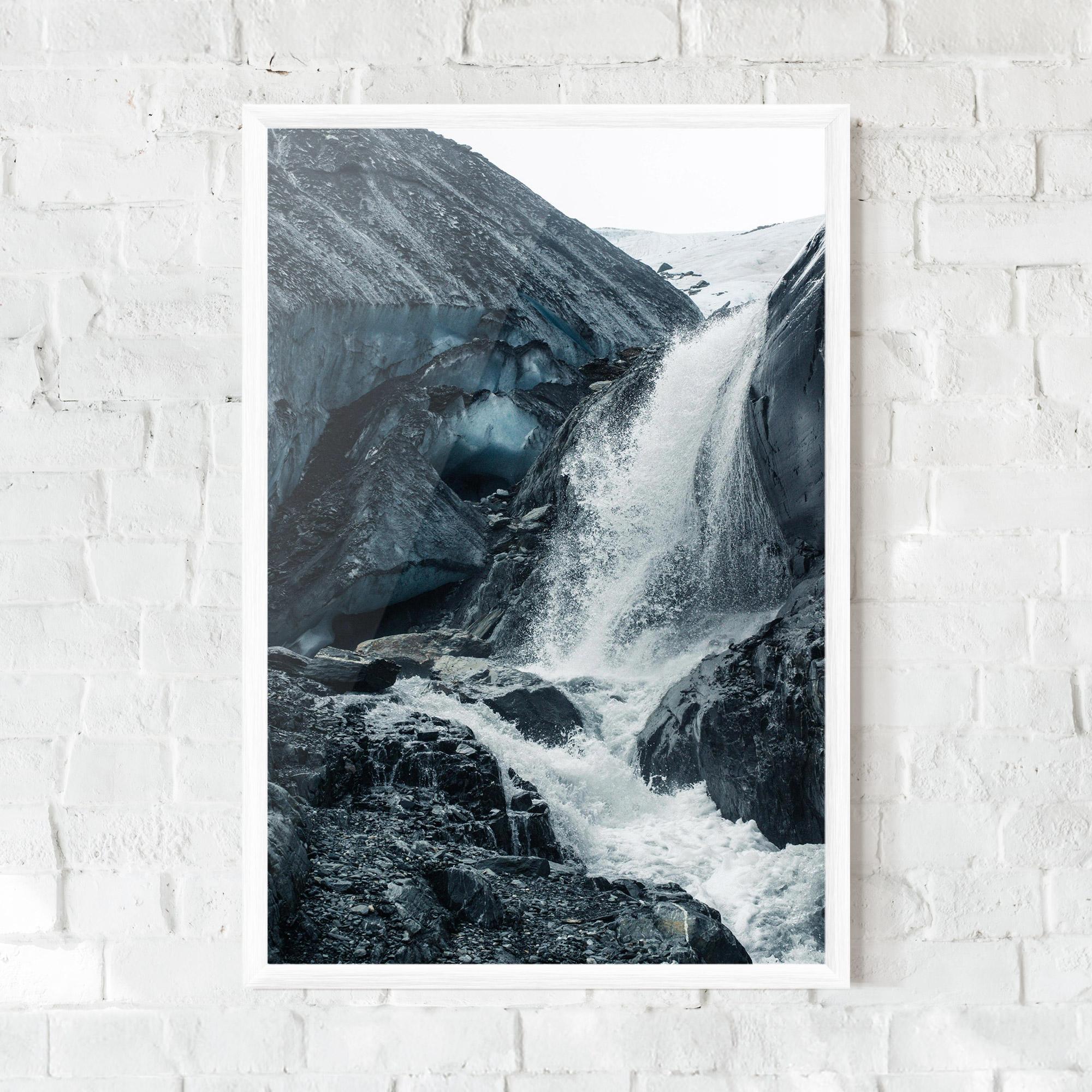 Poster Înrămat Blue Rocks Waterfall mockup 0