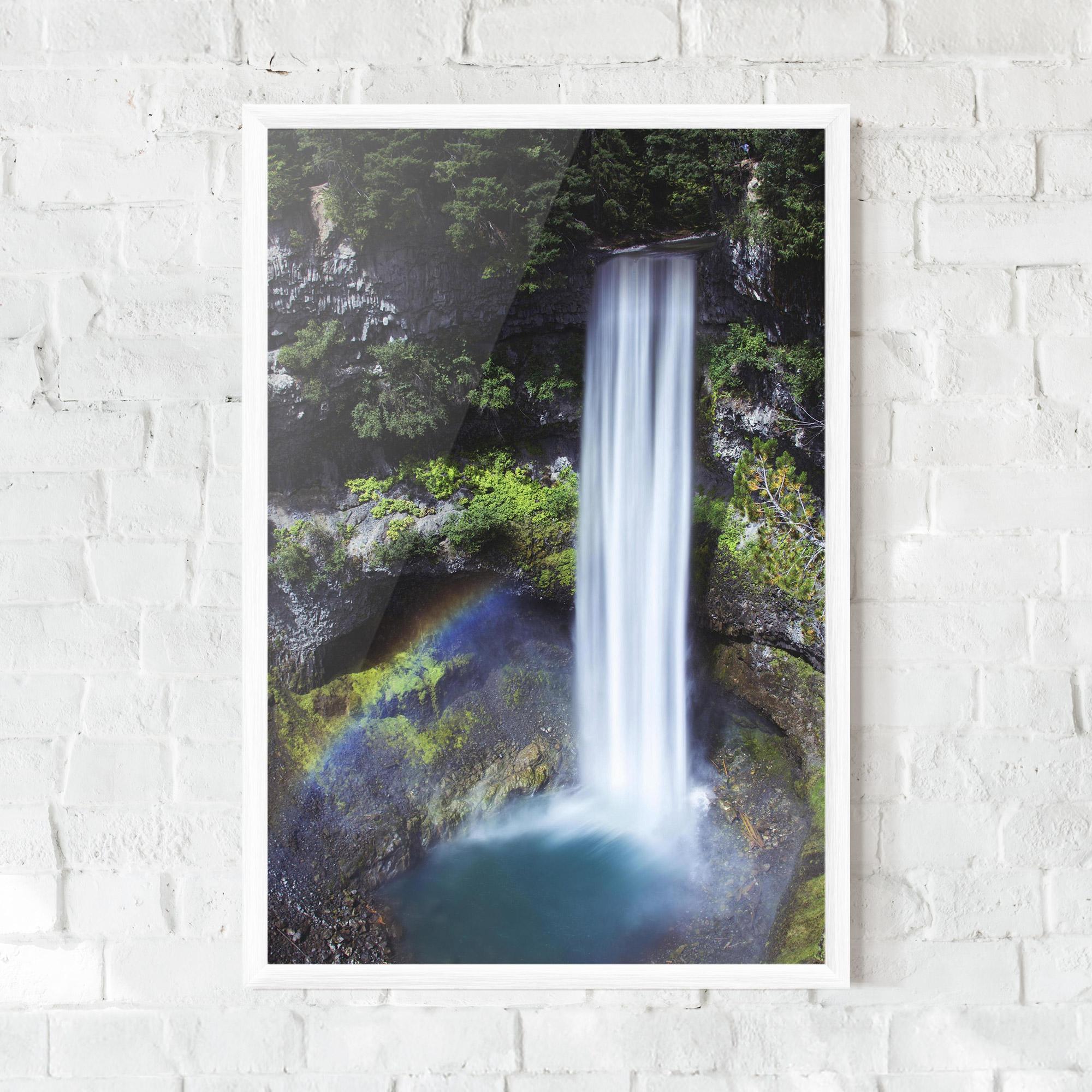 Poster Înrămat Pretty Rainbow Waterfall mockup 0