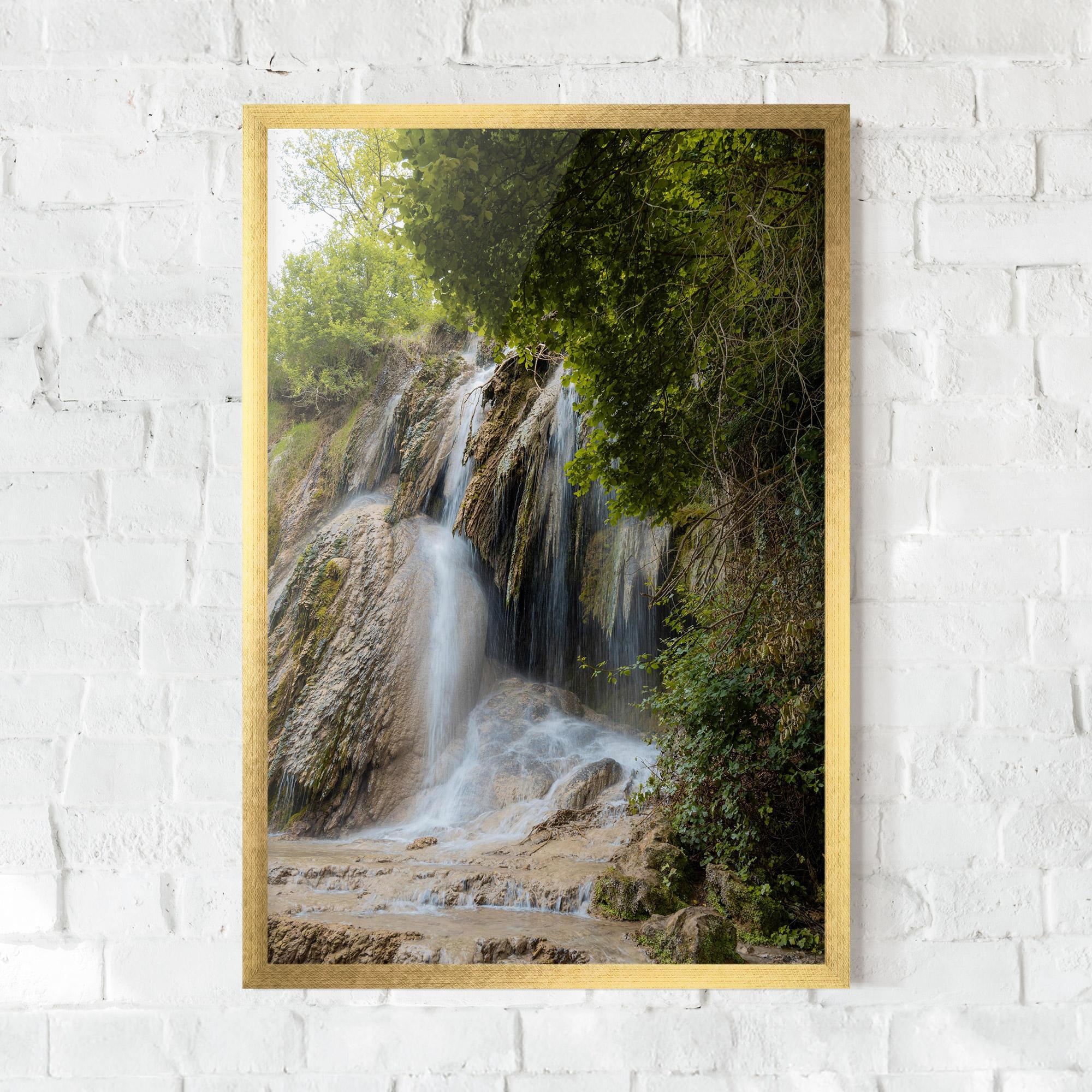 Poster Înrămat Forest Waterfall View mockup 0