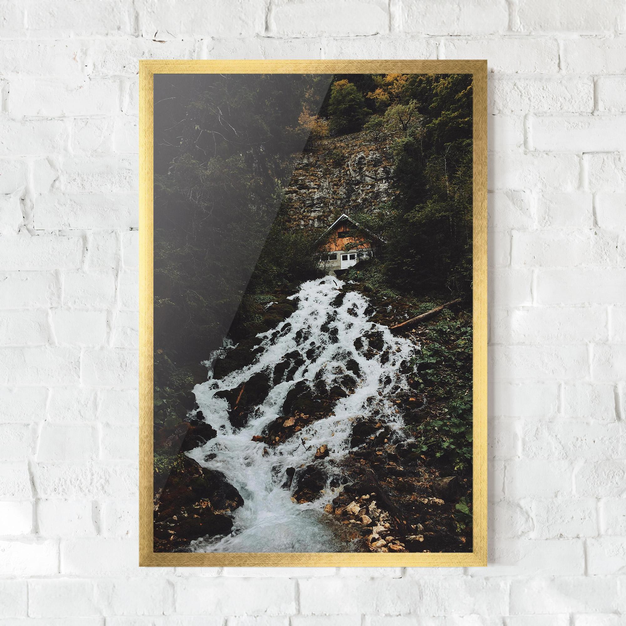Poster Înrămat Waterfall From Home mockup 0
