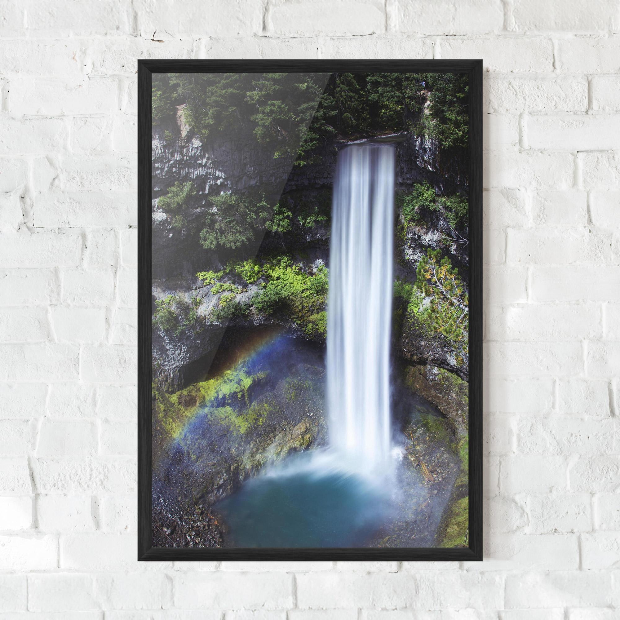 Poster Înrămat Pretty Rainbow Waterfall mockup 0