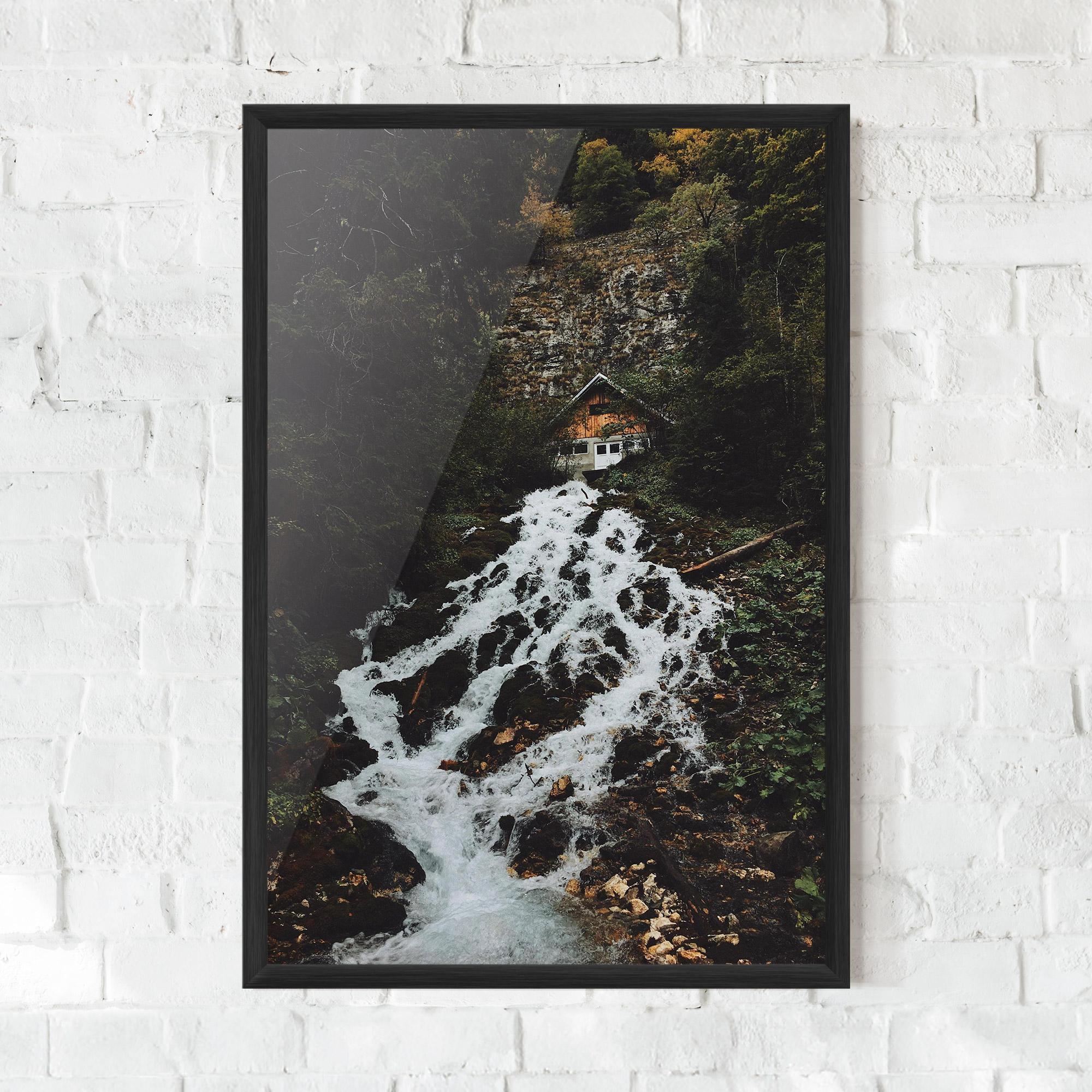 Poster Înrămat Waterfall From Home mockup 0