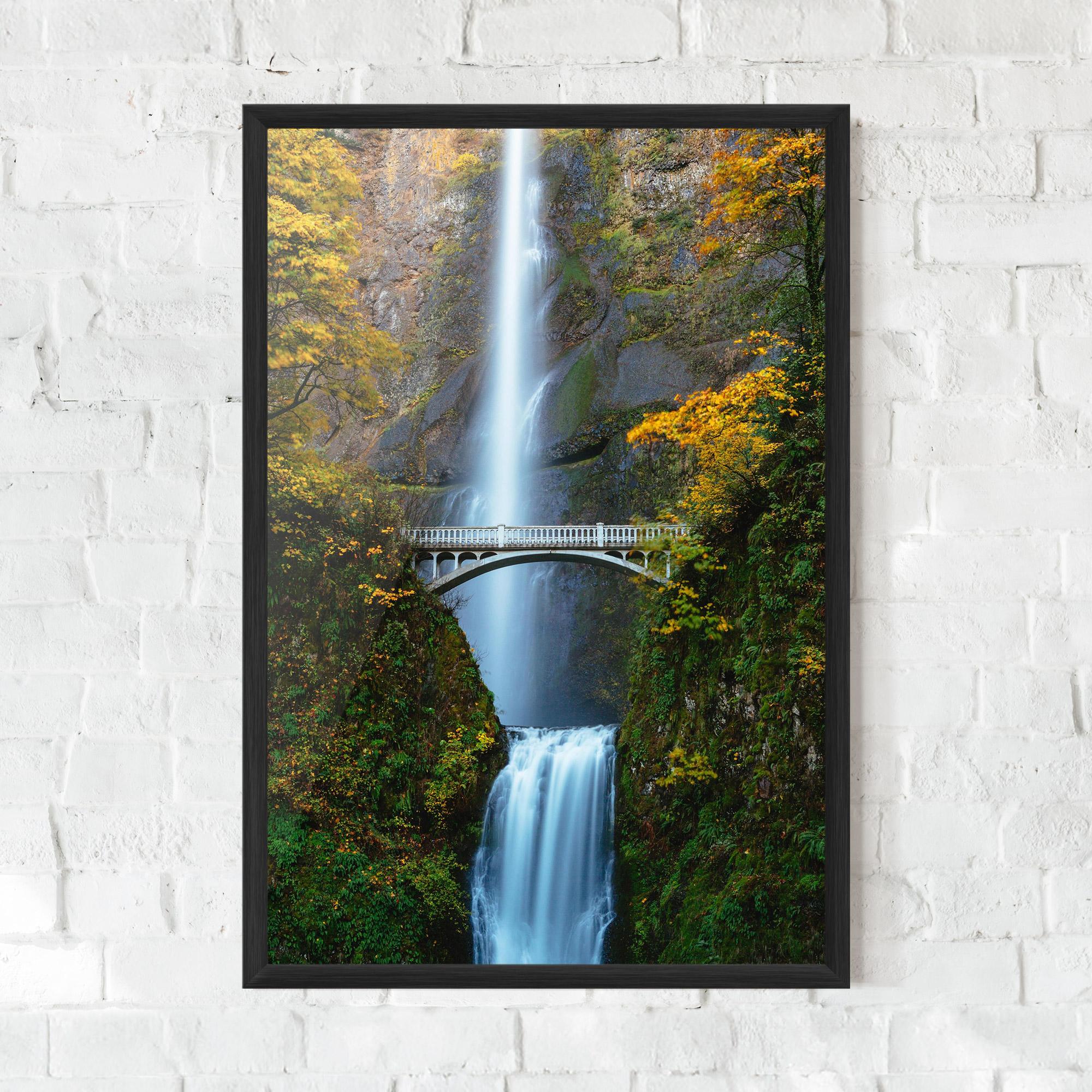 Poster Înrămat Yellow Leaves Bridge mockup 0