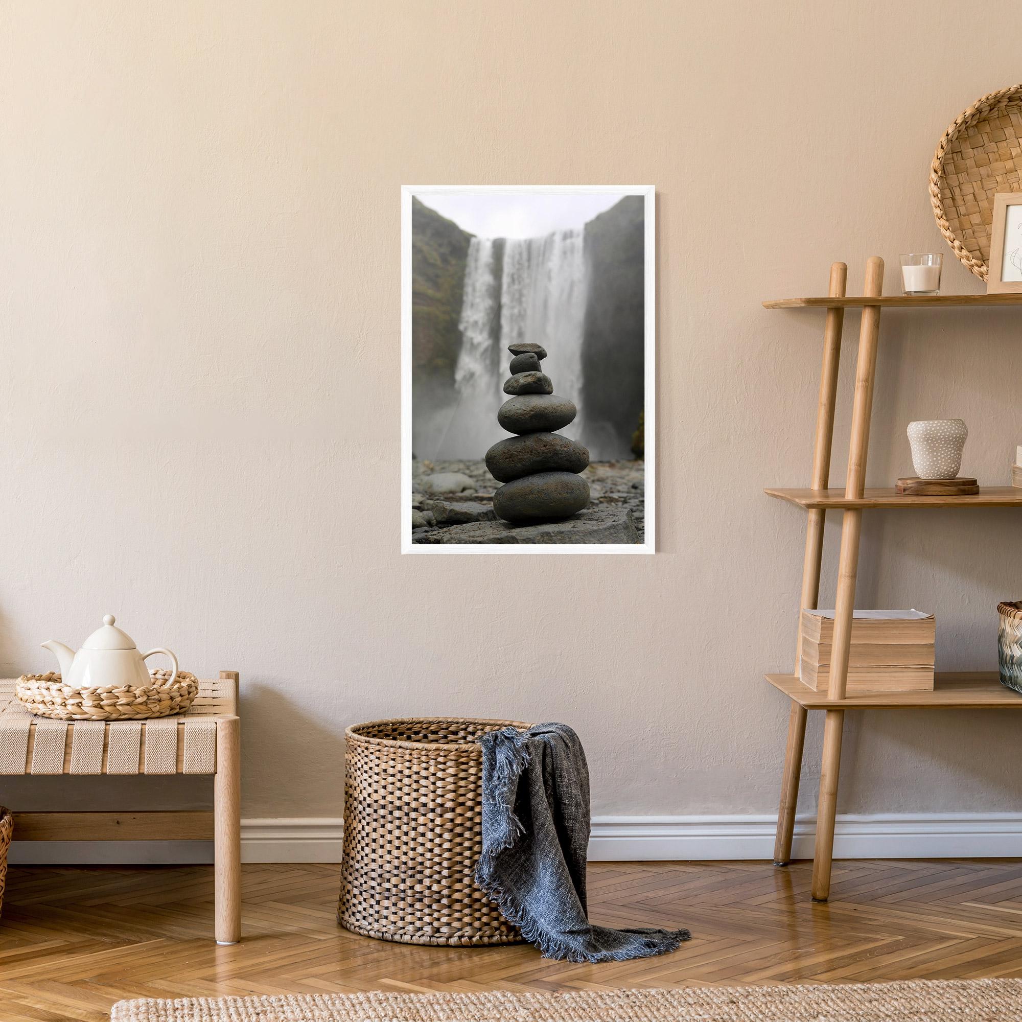 Poster Înrămat Balanced Rocks Waterfall mockup 9
