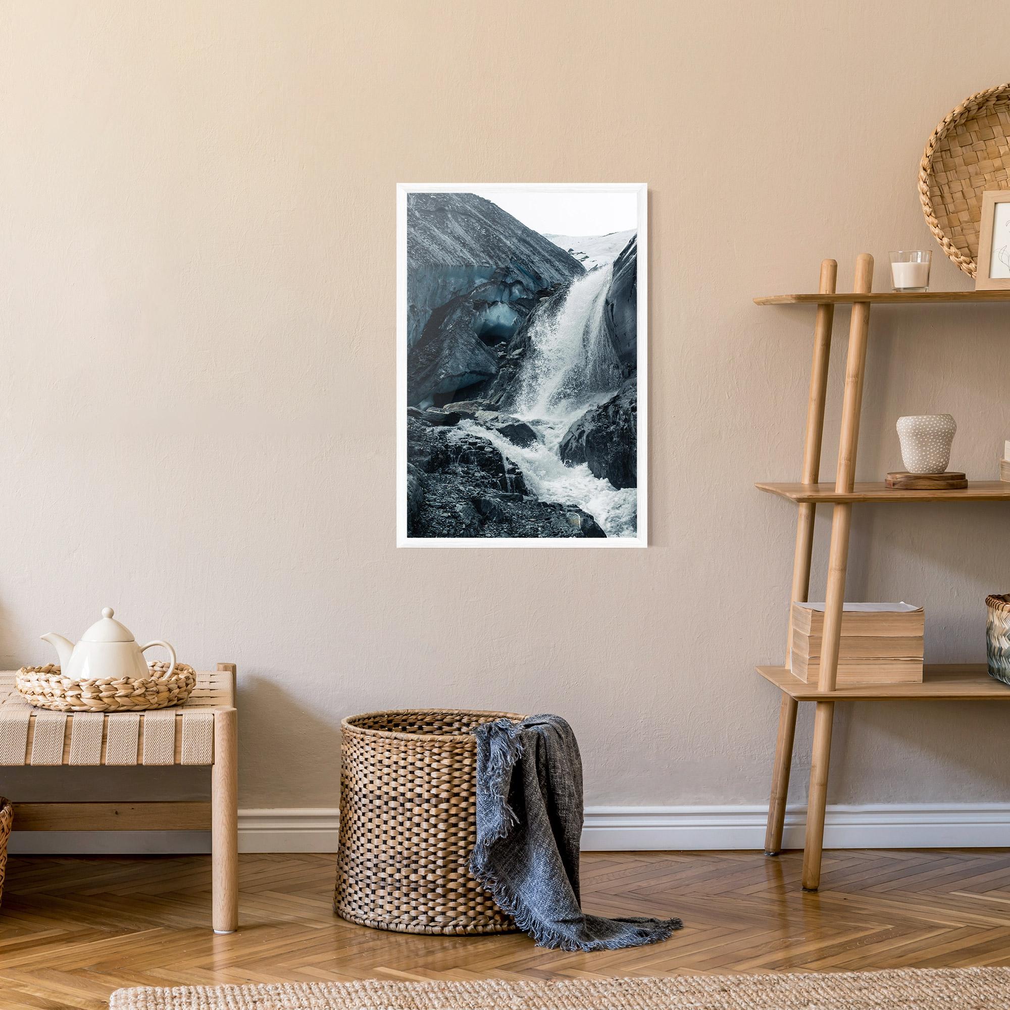 Poster Înrămat Blue Rocks Waterfall mockup 9