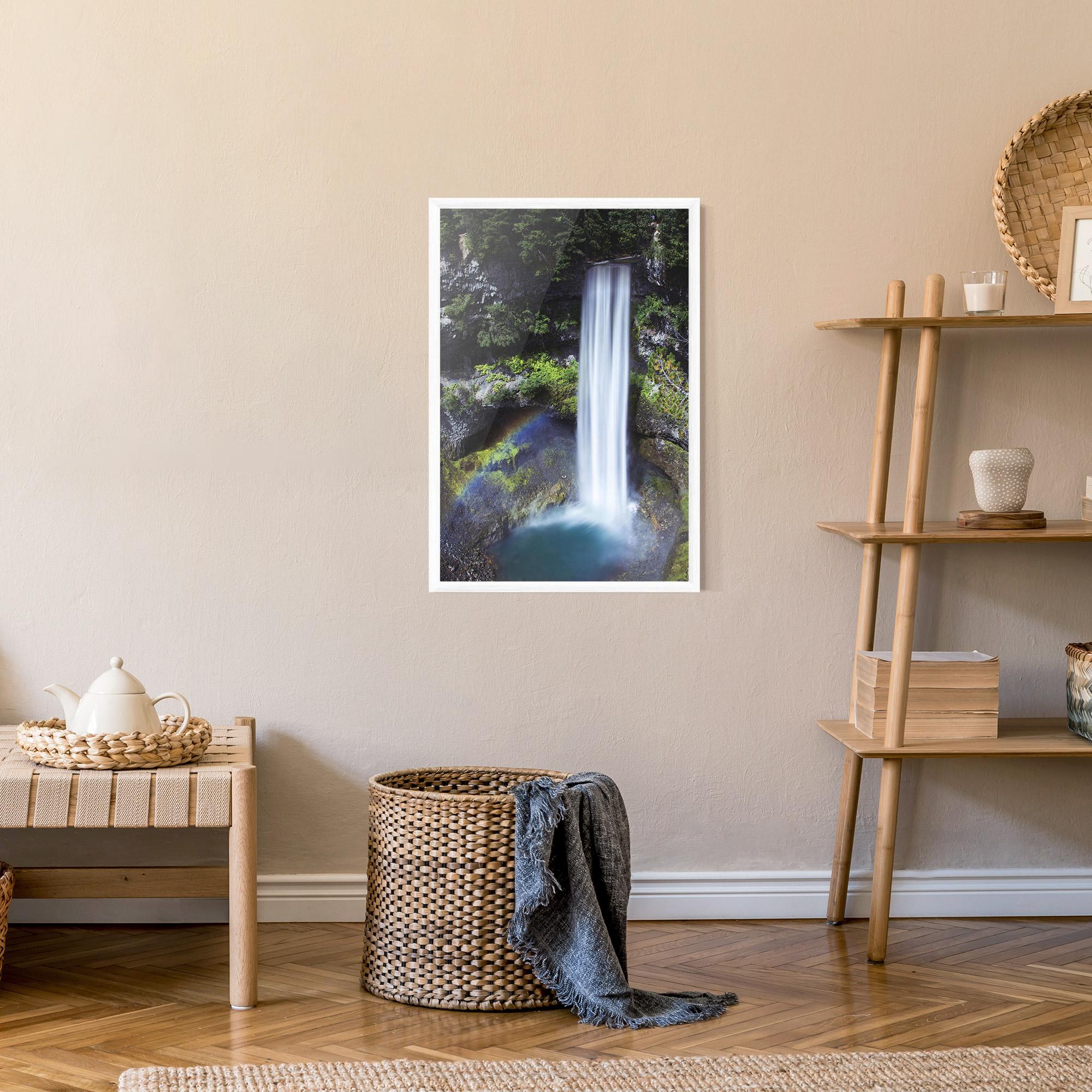 Poster Înrămat Pretty Rainbow Waterfall mockup 9