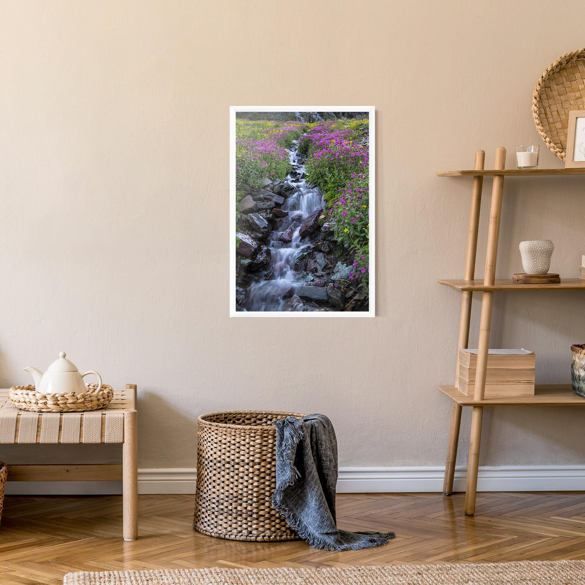 Poster Înrămat Water Falling Field mockup 9