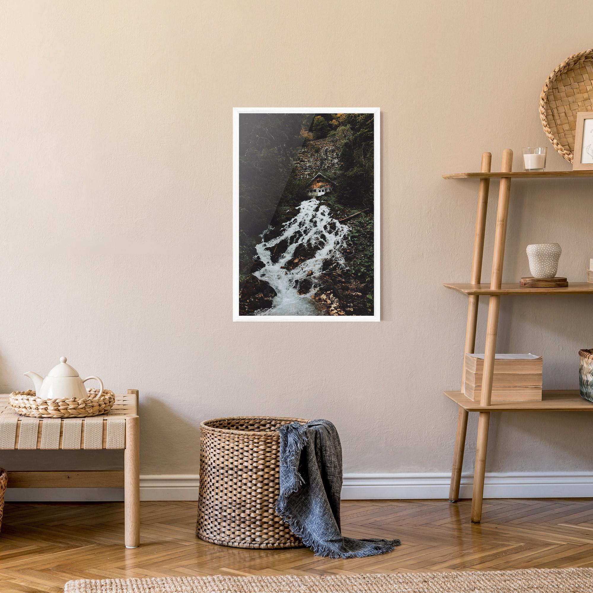 Poster Înrămat Waterfall From Home mockup 9