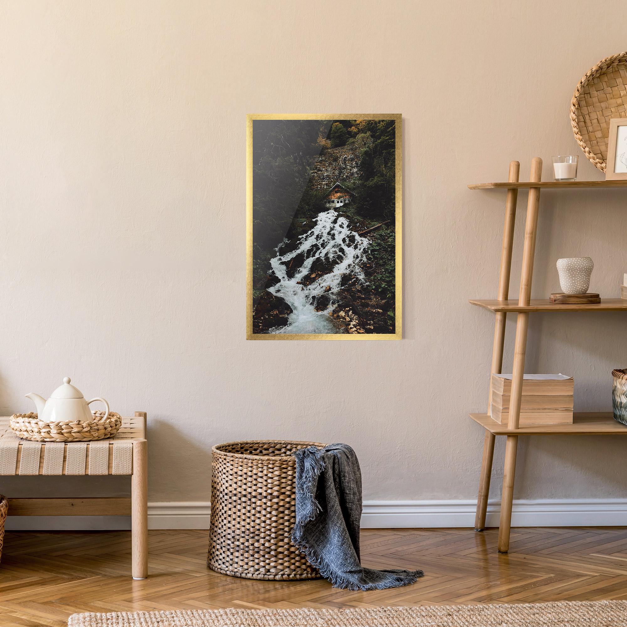 Poster Înrămat Waterfall From Home mockup 9