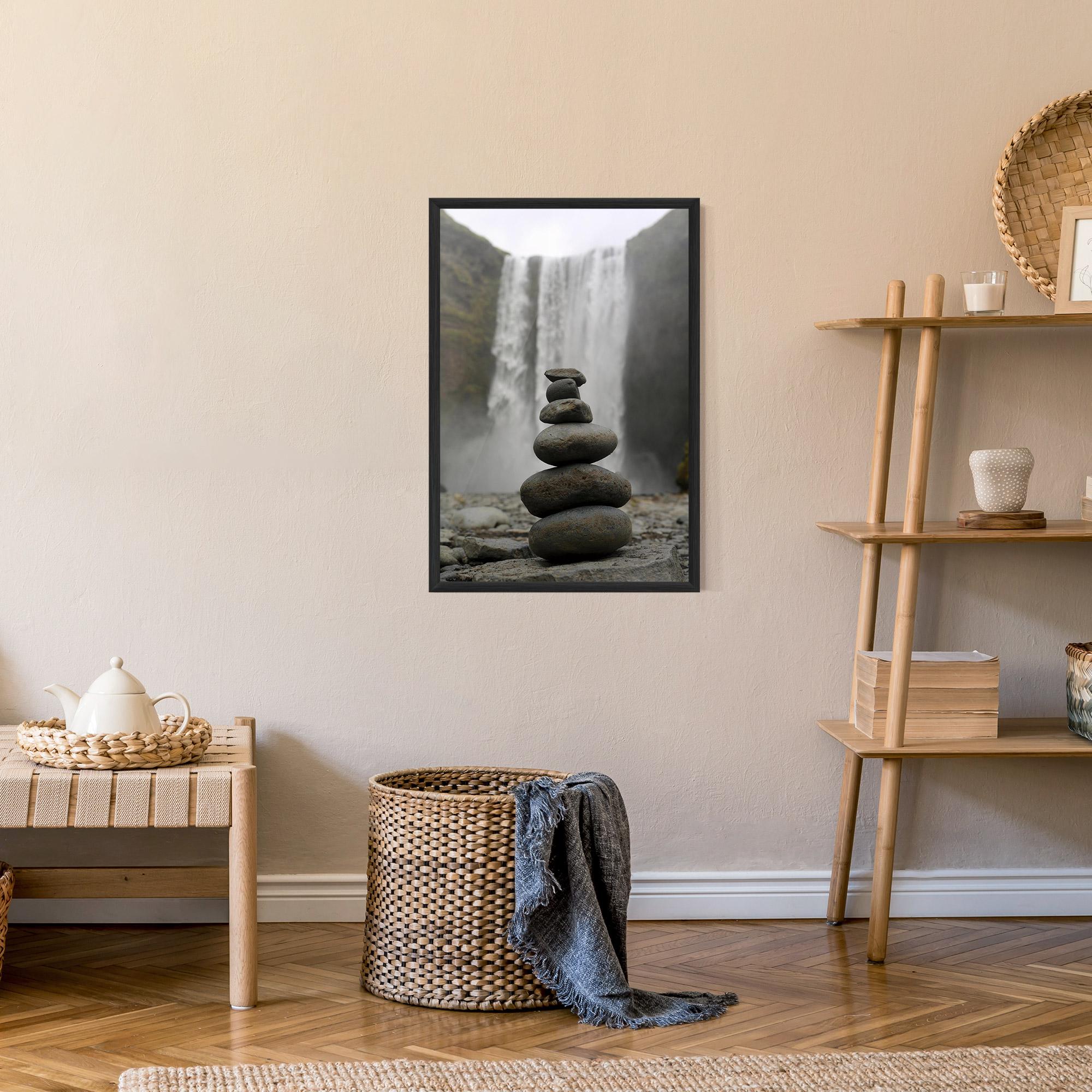 Poster Înrămat Balanced Rocks Waterfall mockup 9