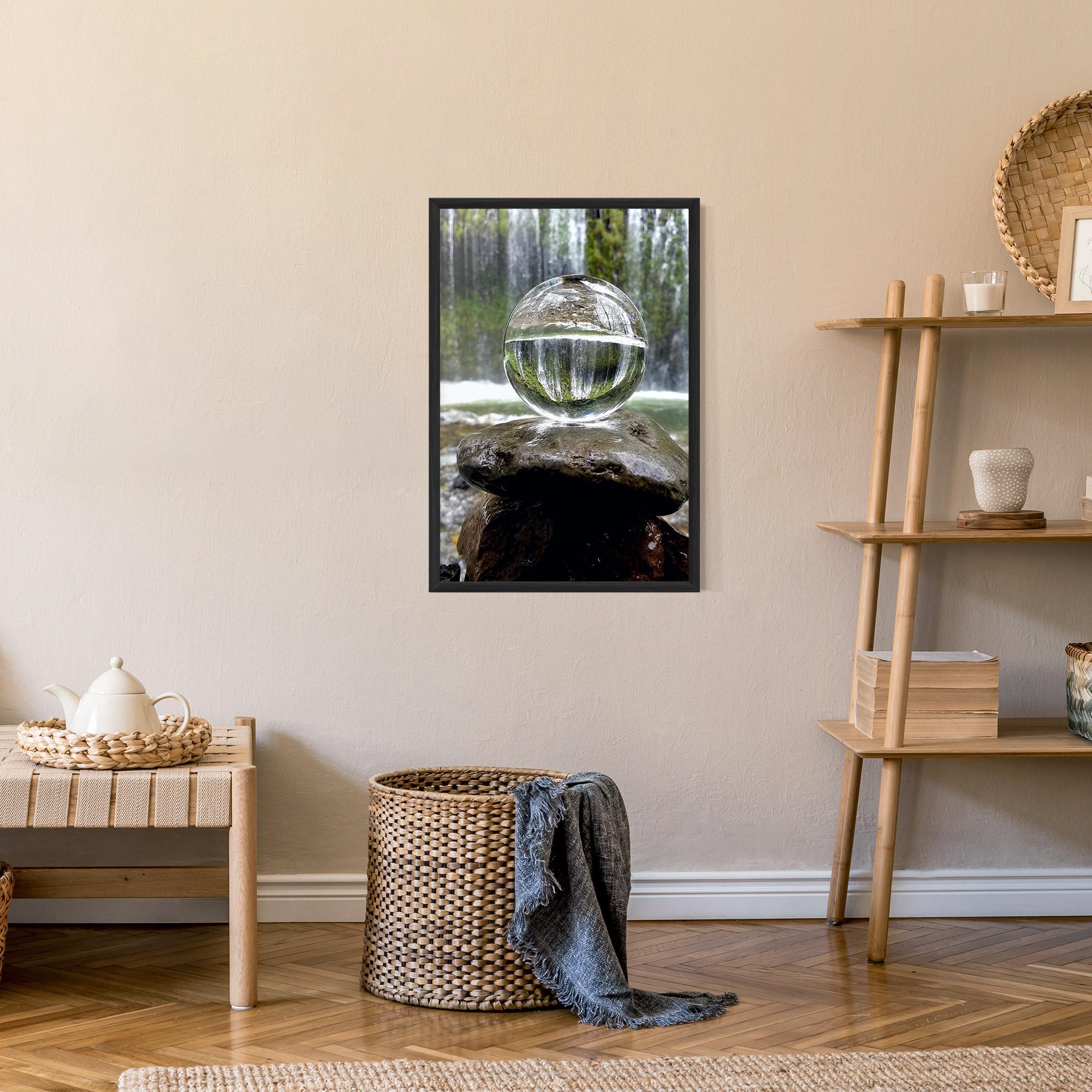 Poster Înrămat Waterfall Sphere mockup 9