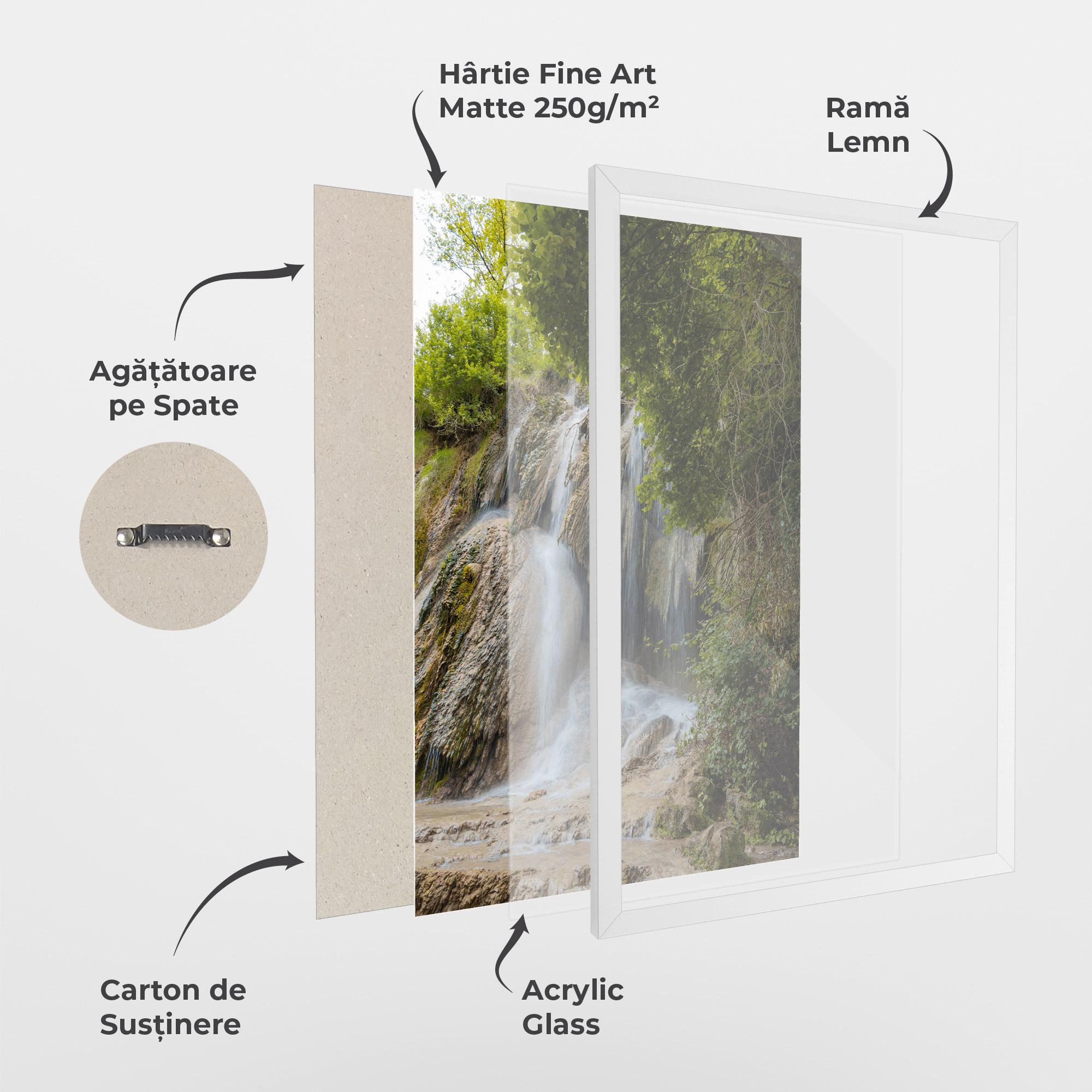 Poster Înrămat Forest Waterfall View mockup 1