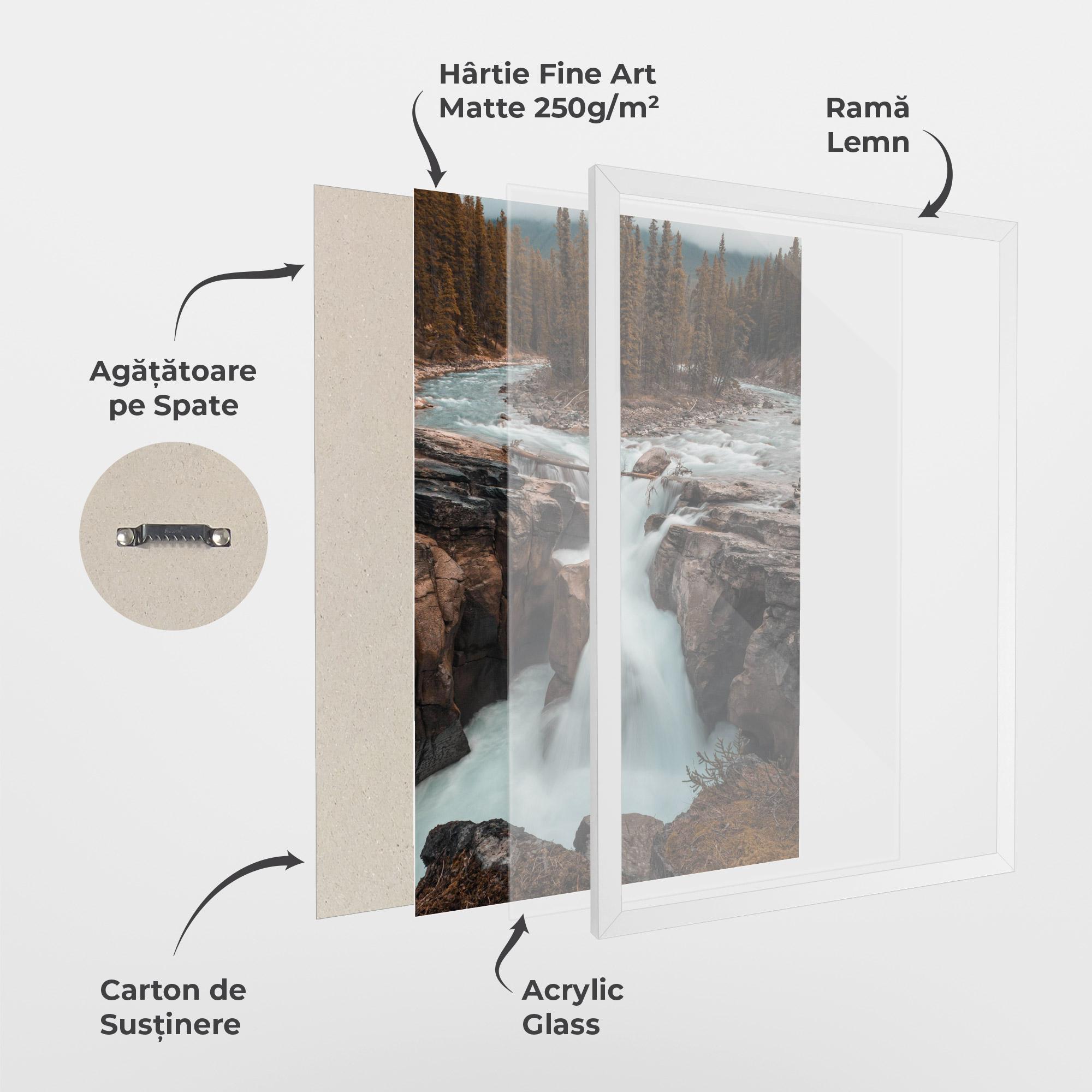 Poster Înrămat Orange Trees Waterfall mockup 1