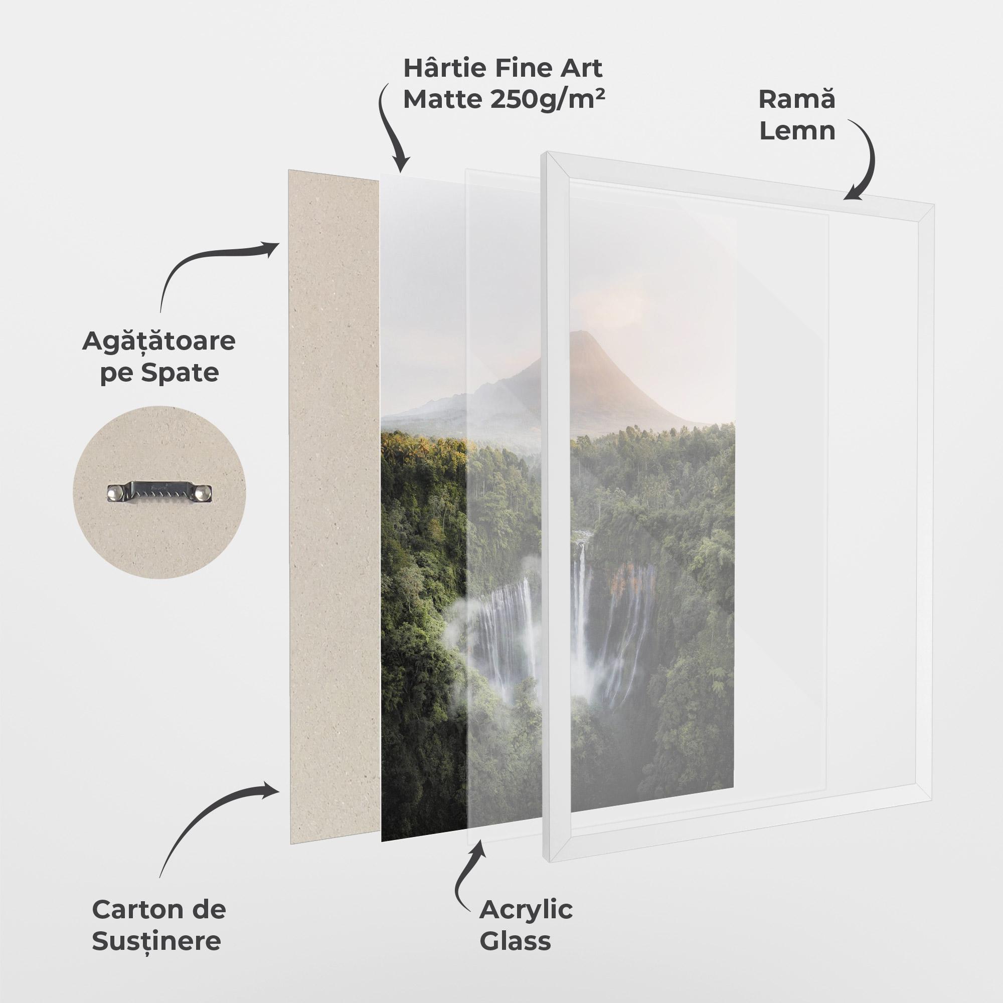 Poster Înrămat Vulcano Waterfall mockup 1