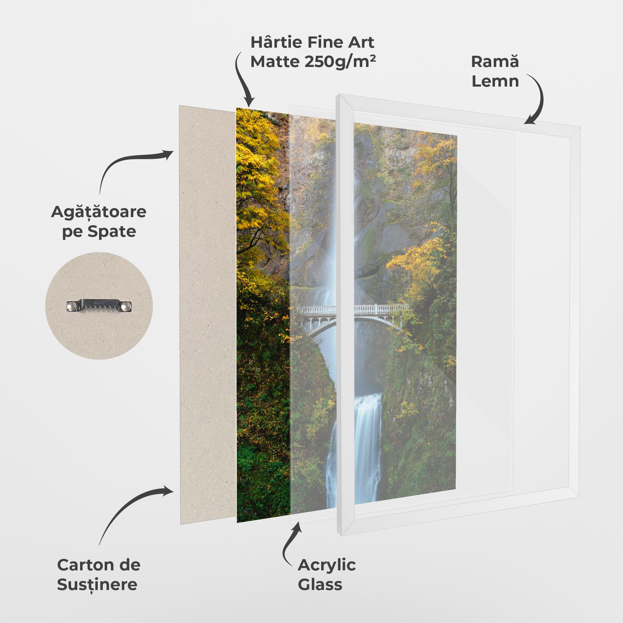 Poster Înrămat Yellow Leaves Bridge mockup 1