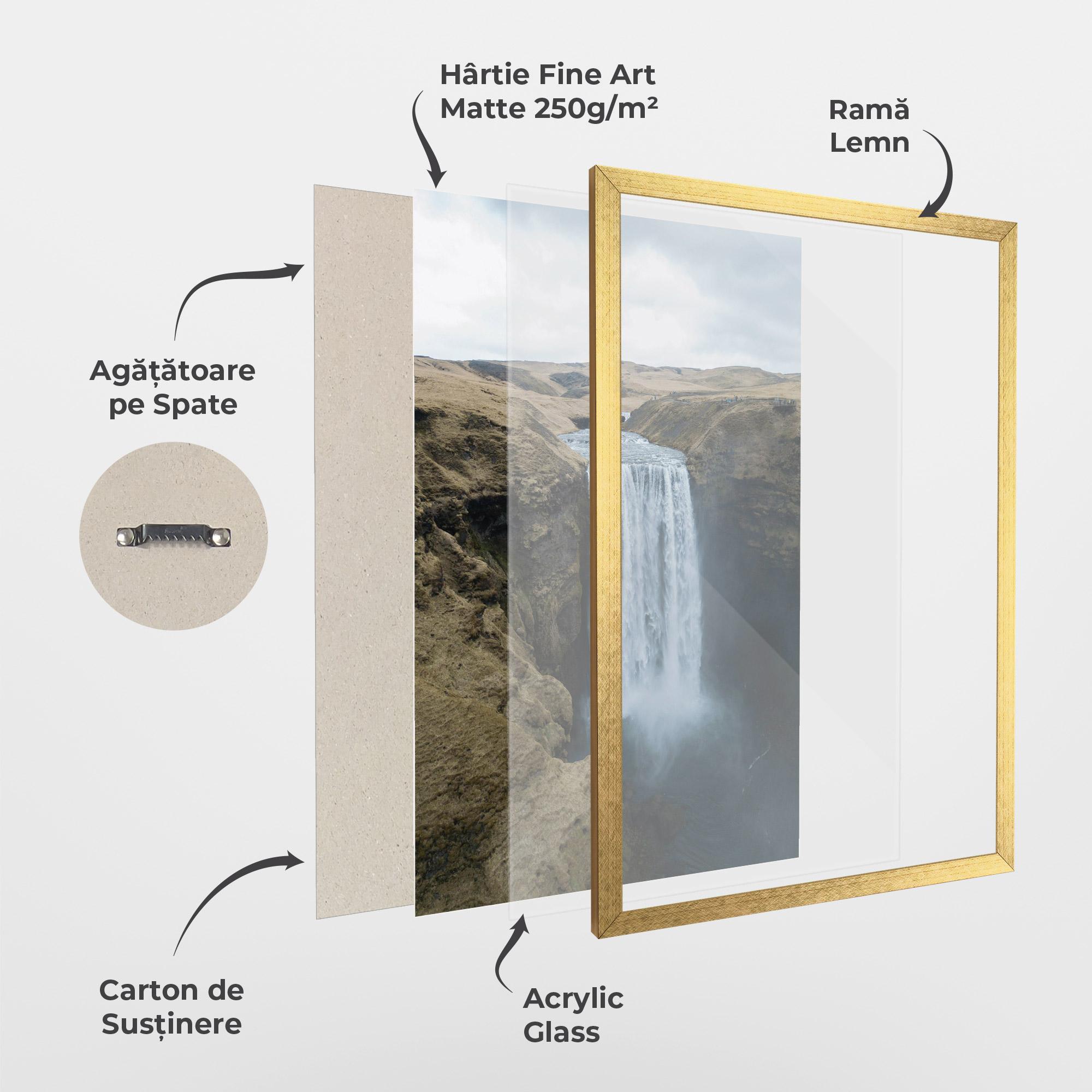 Poster Înrămat Desert Vibe Waterfall mockup 1